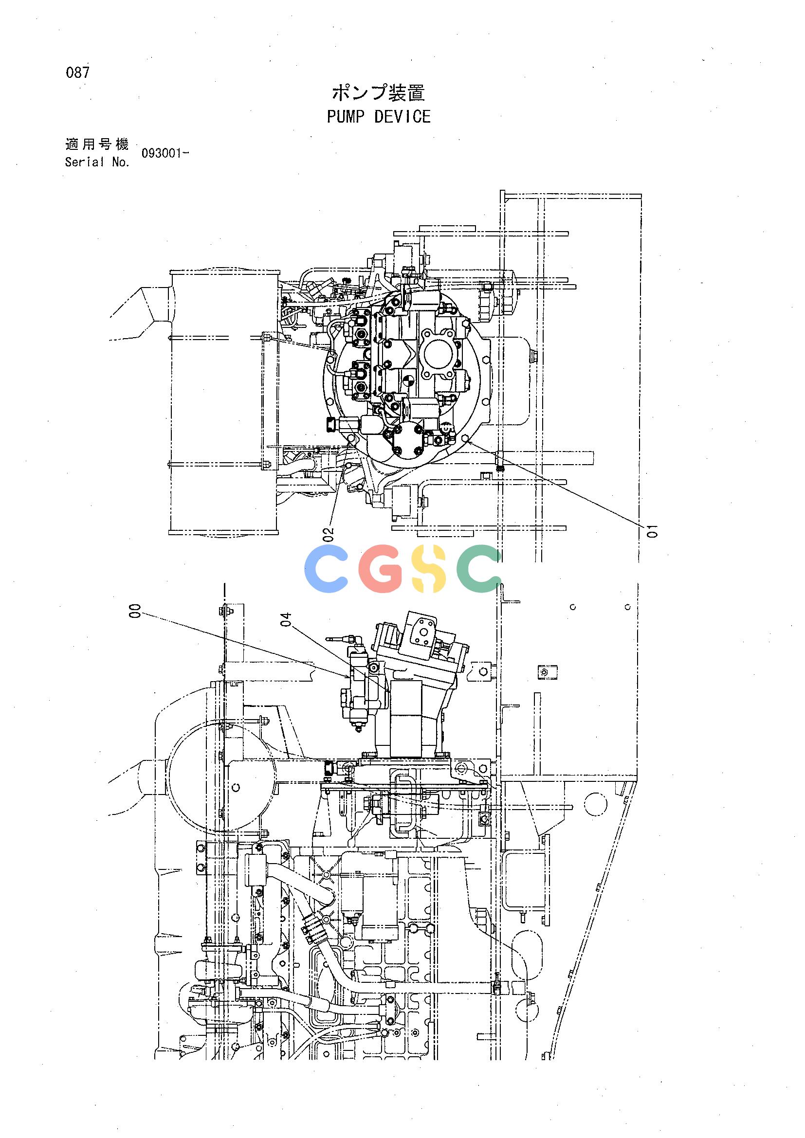 日立零件查询（CHR70）PUMP DEVICE Hitachi HOP online