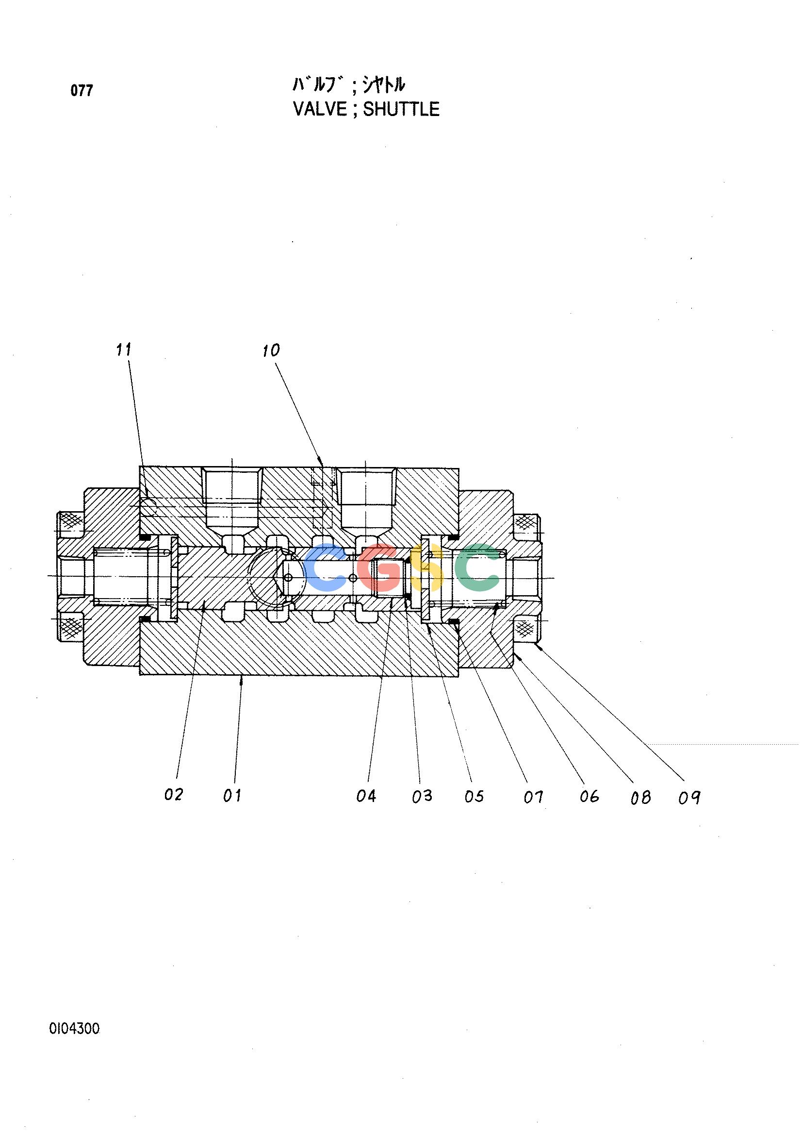 日立零件查询（CX1000）VALVE;SHUTTLE Hitachi HOP online
