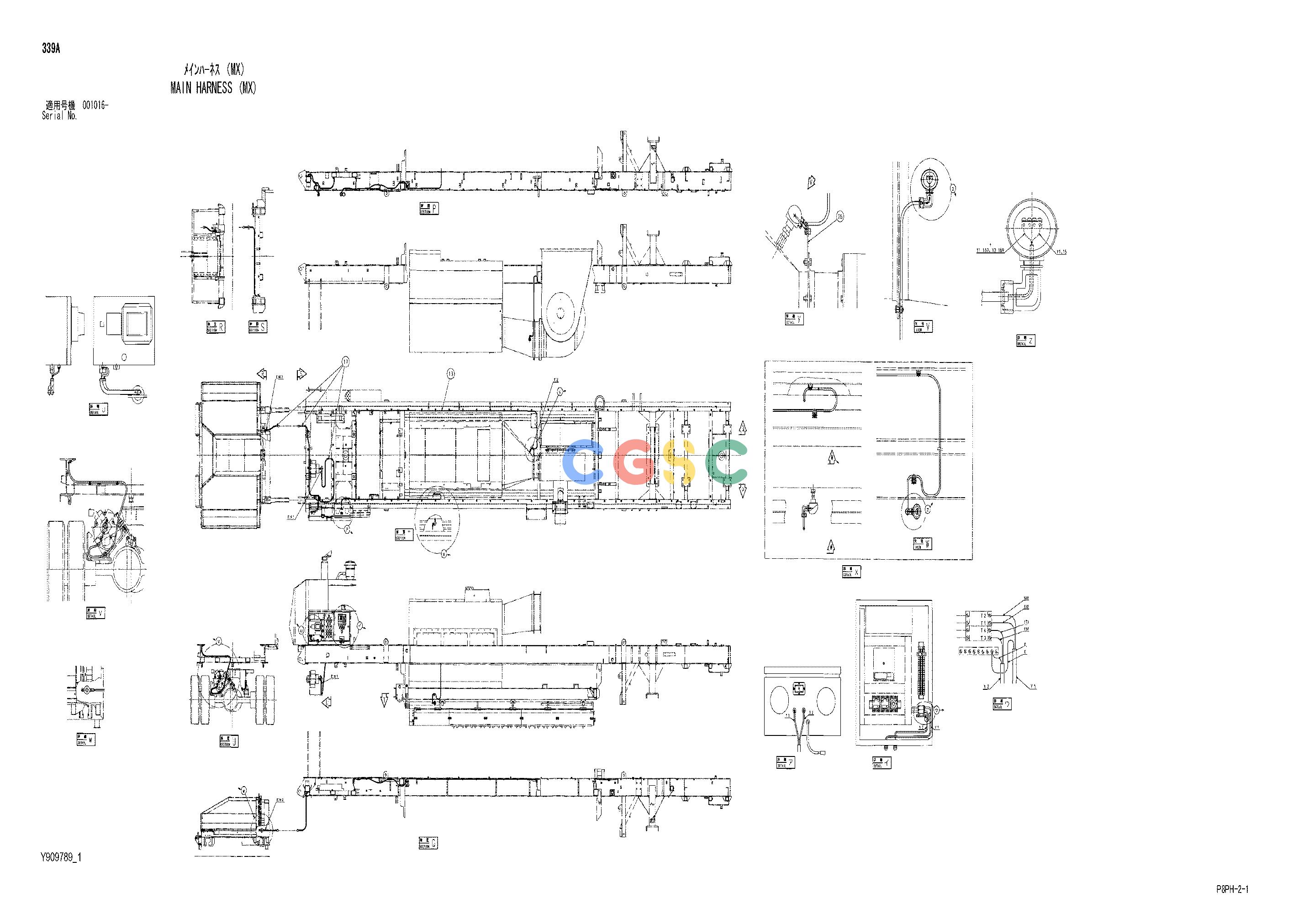 日立零件查询（AR2000）MAIN HARNESS (MX) Hitachi HOP online