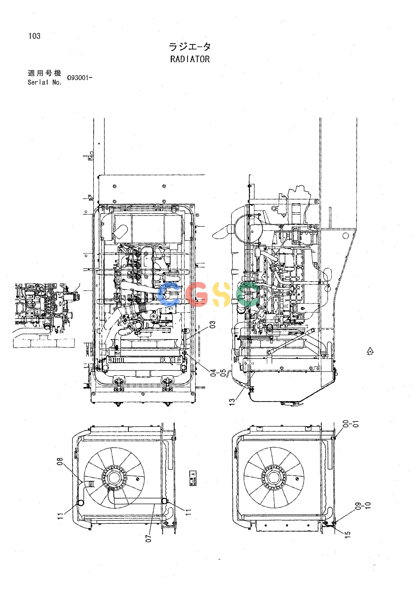 日立零件查询（CHR70）RADIATOR Hitachi HOP online