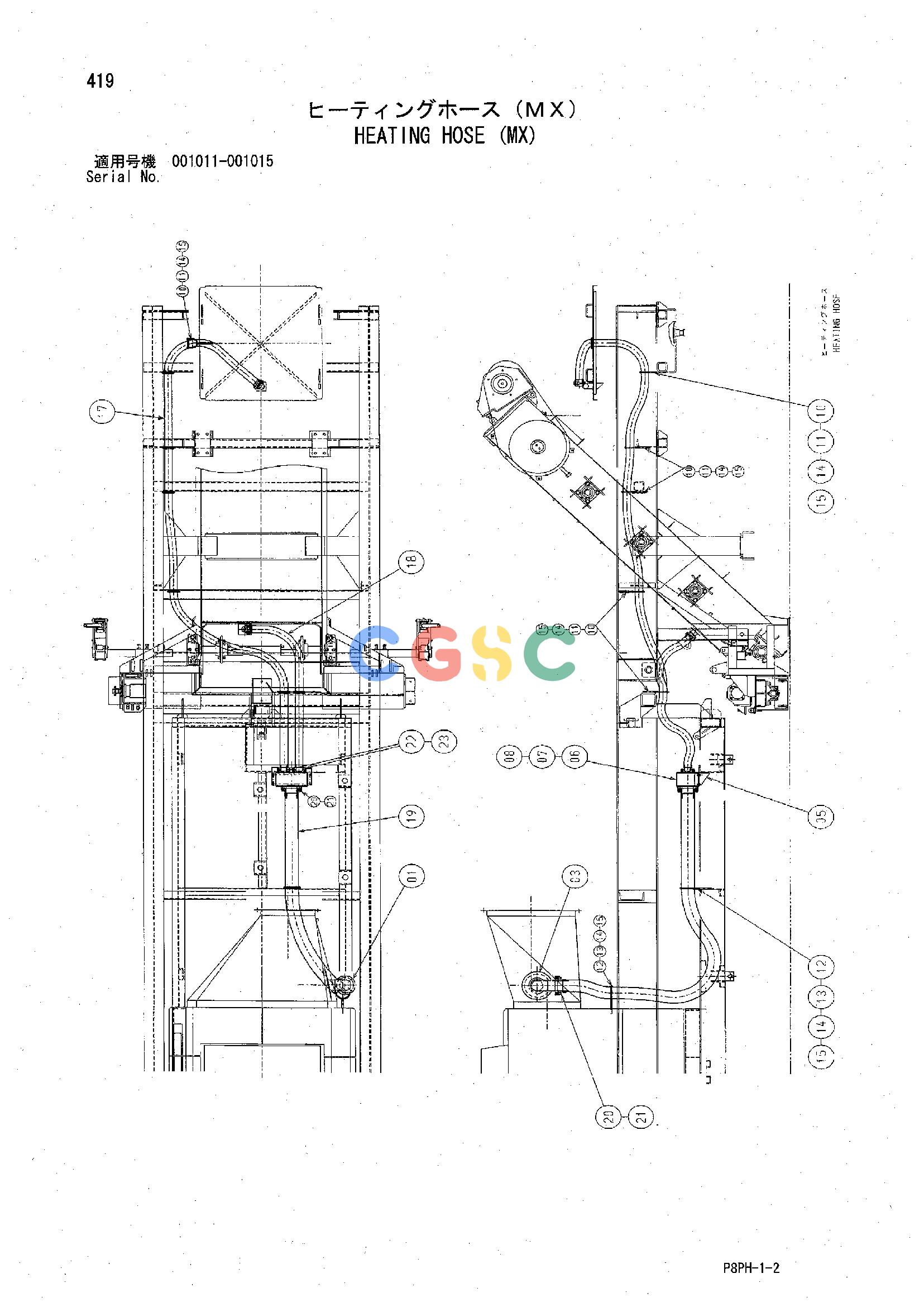 日立零件查询（AR2000）HEATING HOSE (MX) Hitachi HOP online