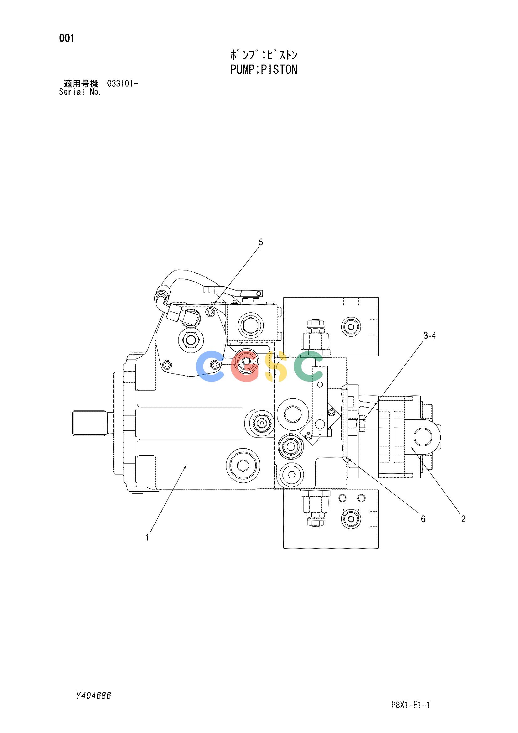 日立零件查询（CS125-3）PUMP;PISTON Hitachi HOP online