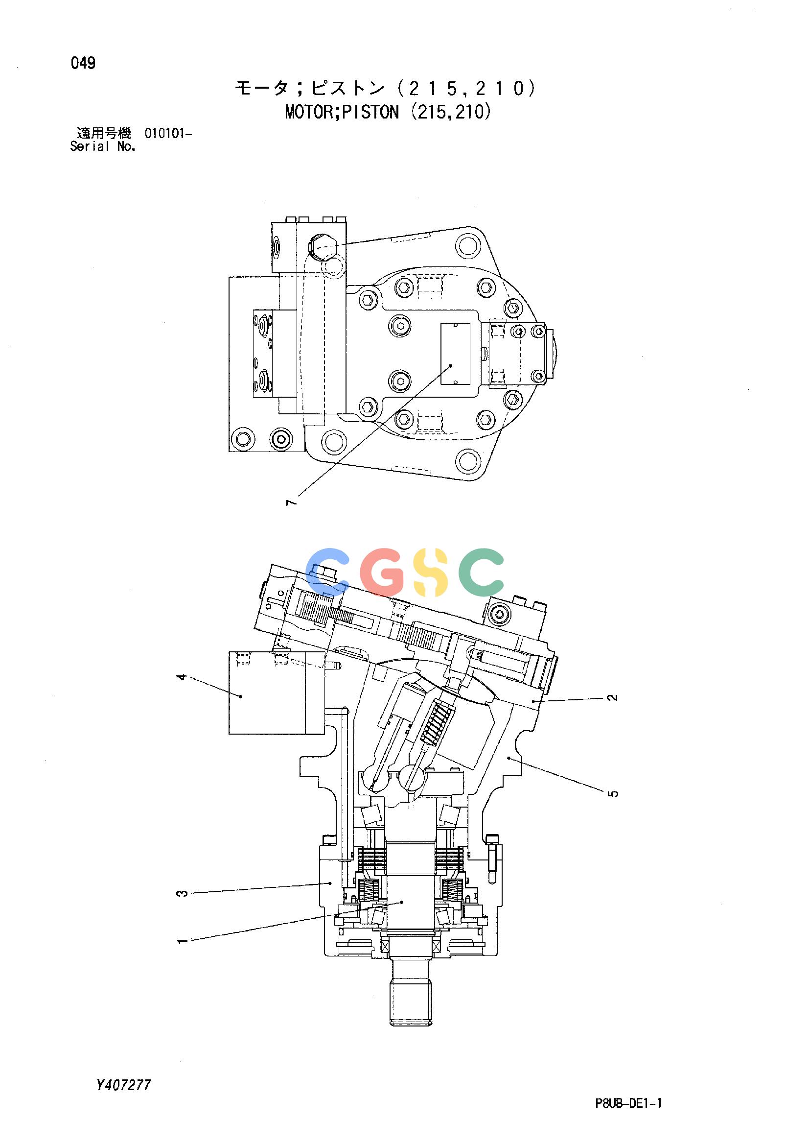 日立零件查询（CP215）MOTOR;PISTON (215,210) Hitachi HOP online