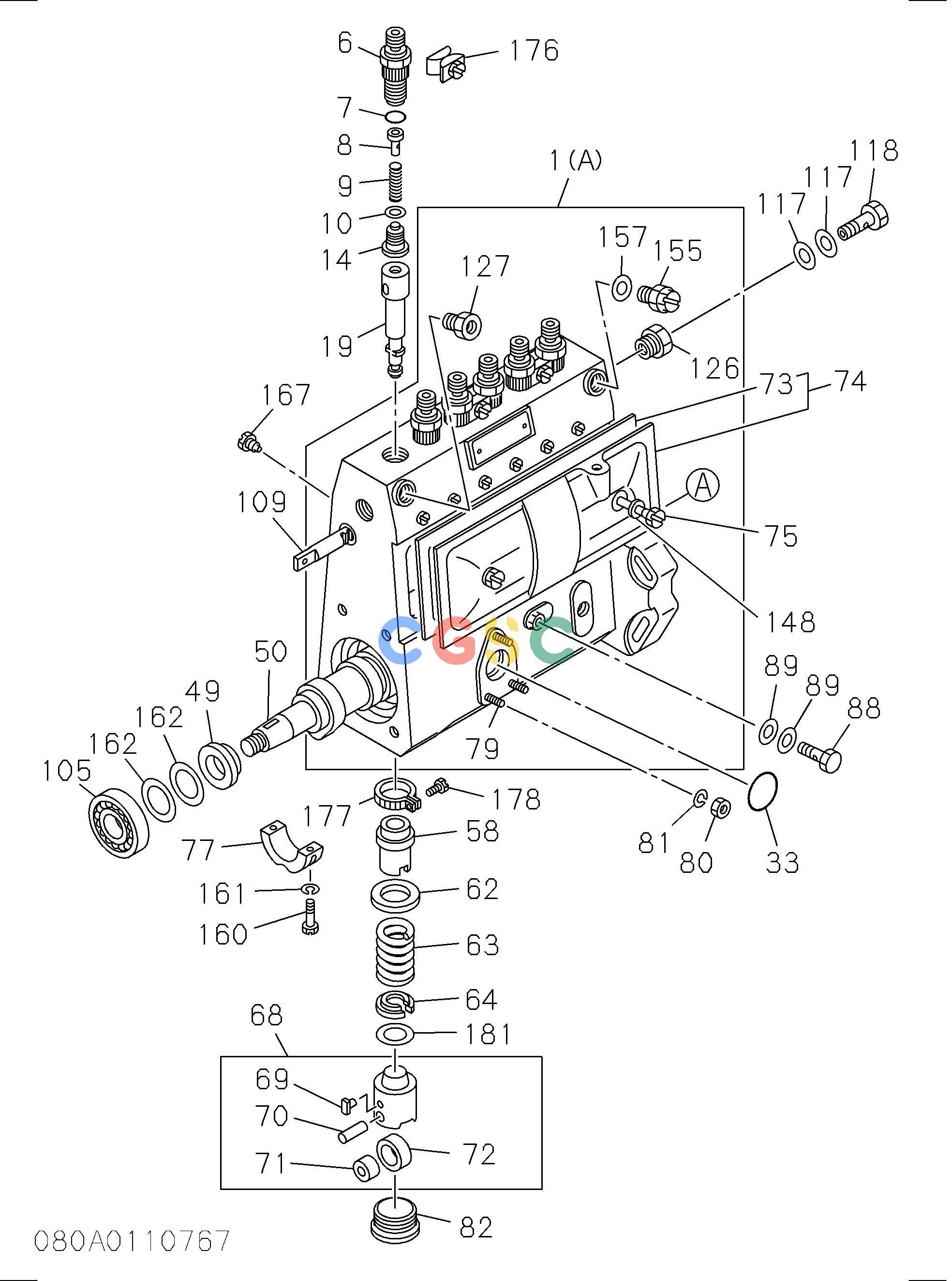 日立零件查询（CG45）INJECTION PUMP Hitachi HOP online