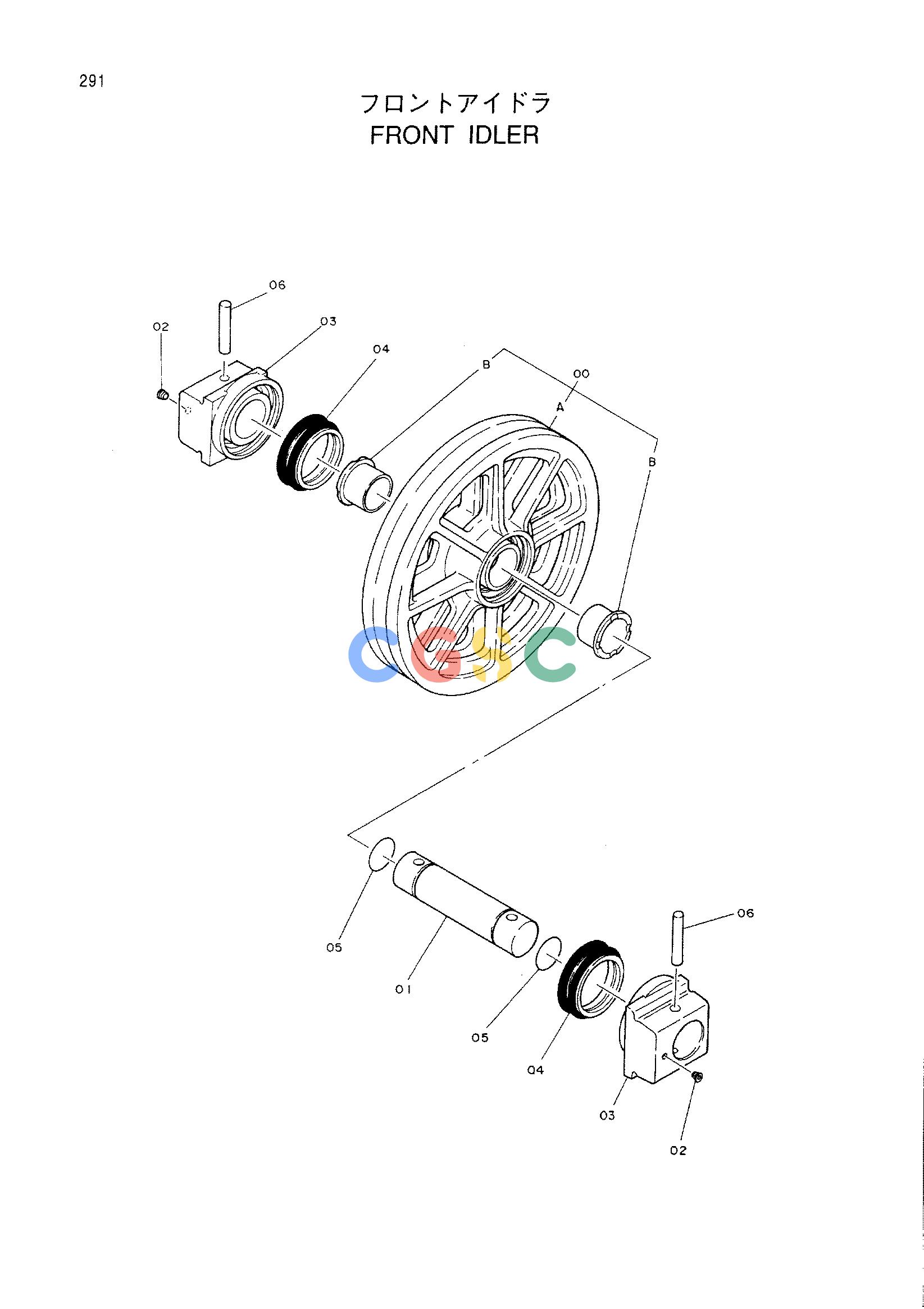 日立零件查询（CX1000）FRONT IDLER Hitachi HOP online