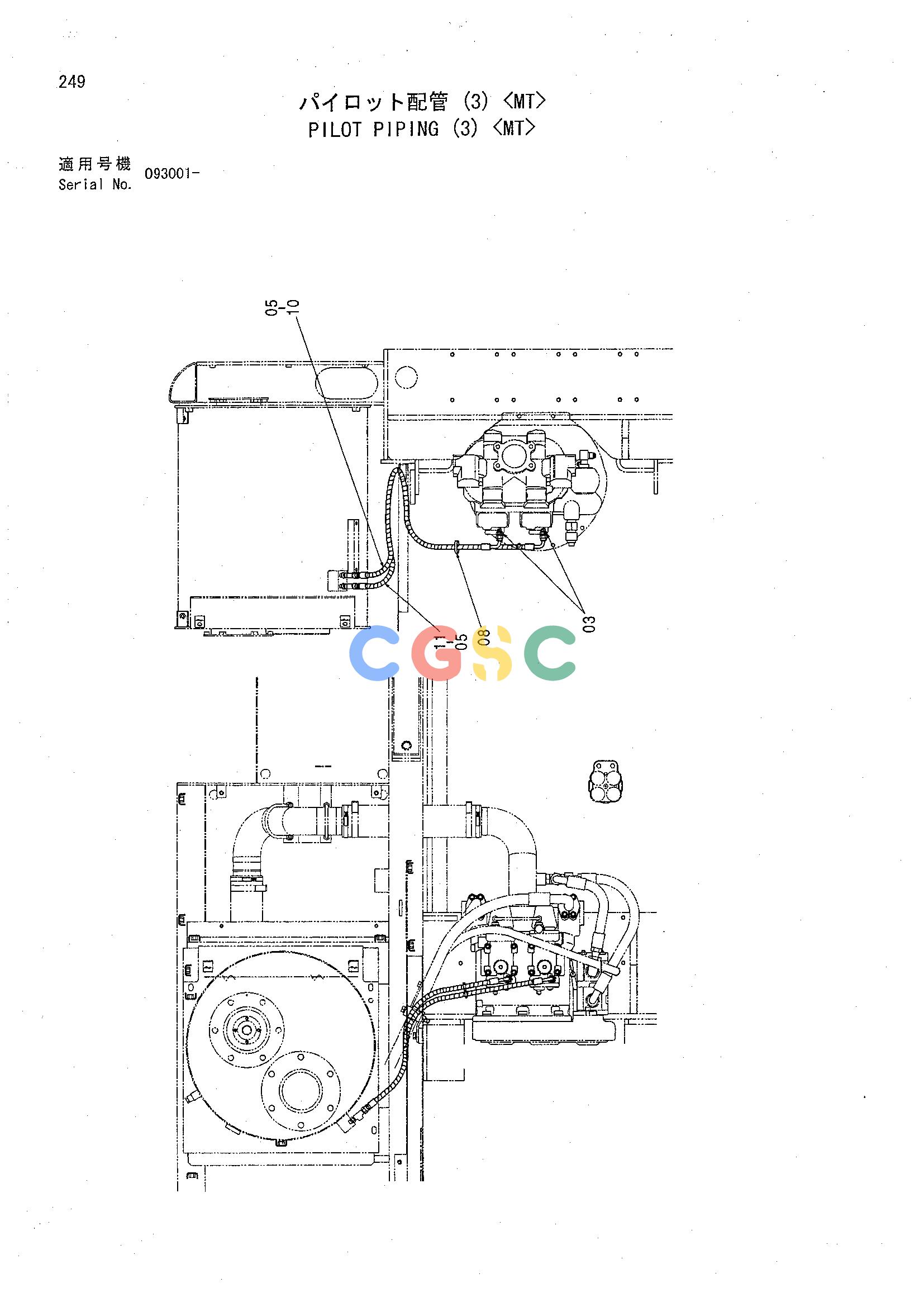 日立零件查询（CHR70）PILOT PIPING (3) <MT> Hitachi HOP online