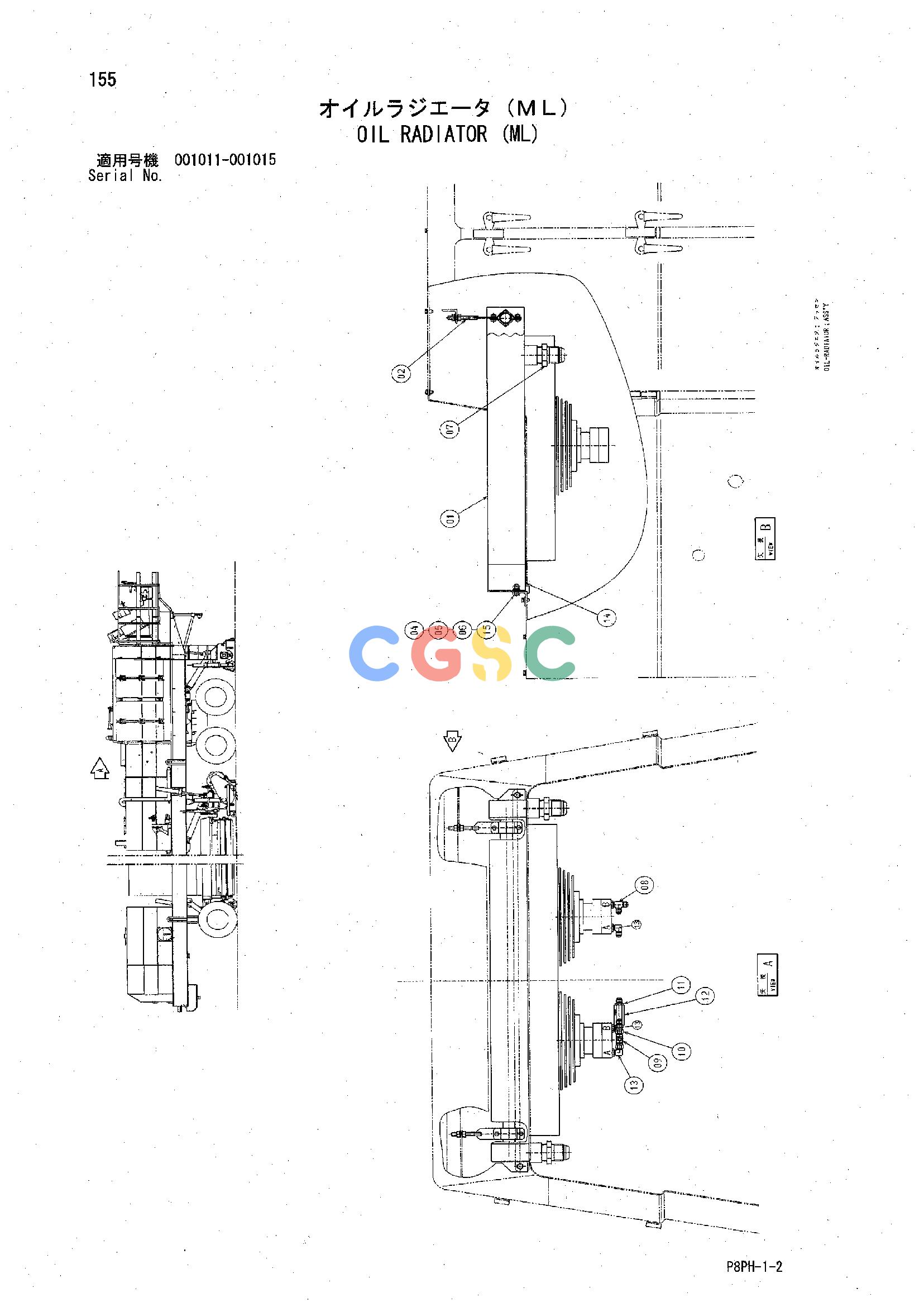 日立零件查询（AR2000）OIL RADIATOR (ML) Hitachi HOP online