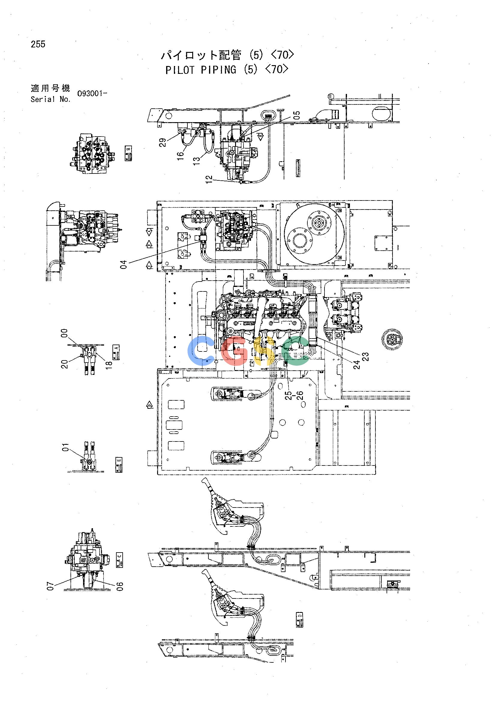 日立零件查询（CHR70）PILOT PIPING (5) <70> Hitachi HOP online