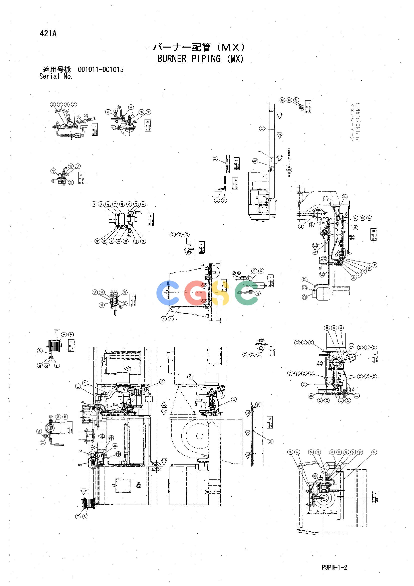 日立零件查询（AR2000）BURNER PIPING (MX) Hitachi HOP online