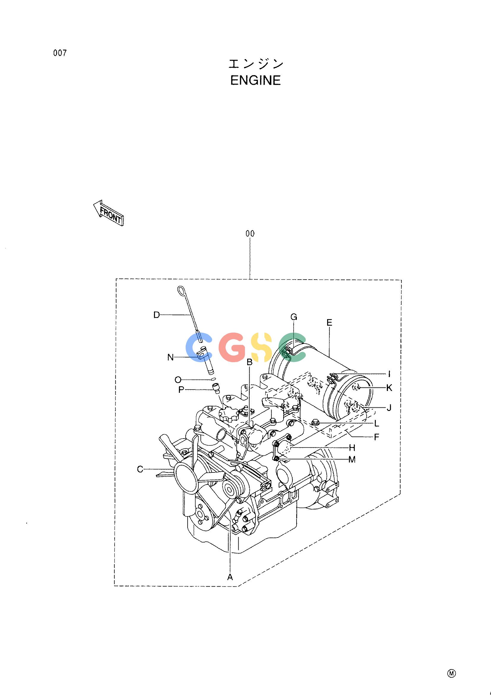 日立零件查询（CC150CW）ENGINE Hitachi HOP online