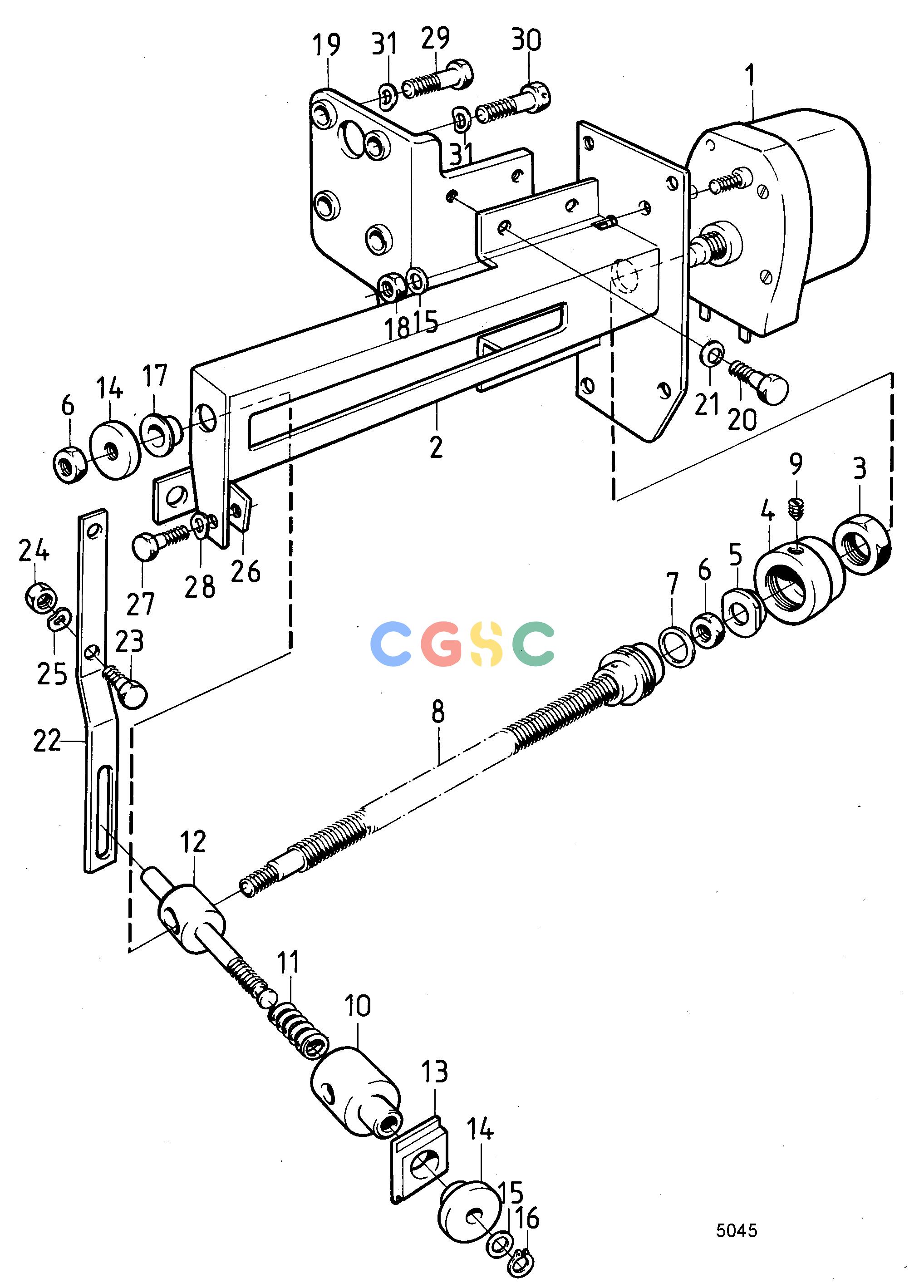 沃尔沃零件查询MD70B; MD70BK; TMD70B; THAMD70B; TAMD70B; AQD70BL; AQD70BControlsControl Motor with Installation Components Later ProdEPC Volvo Penta Parts catalog