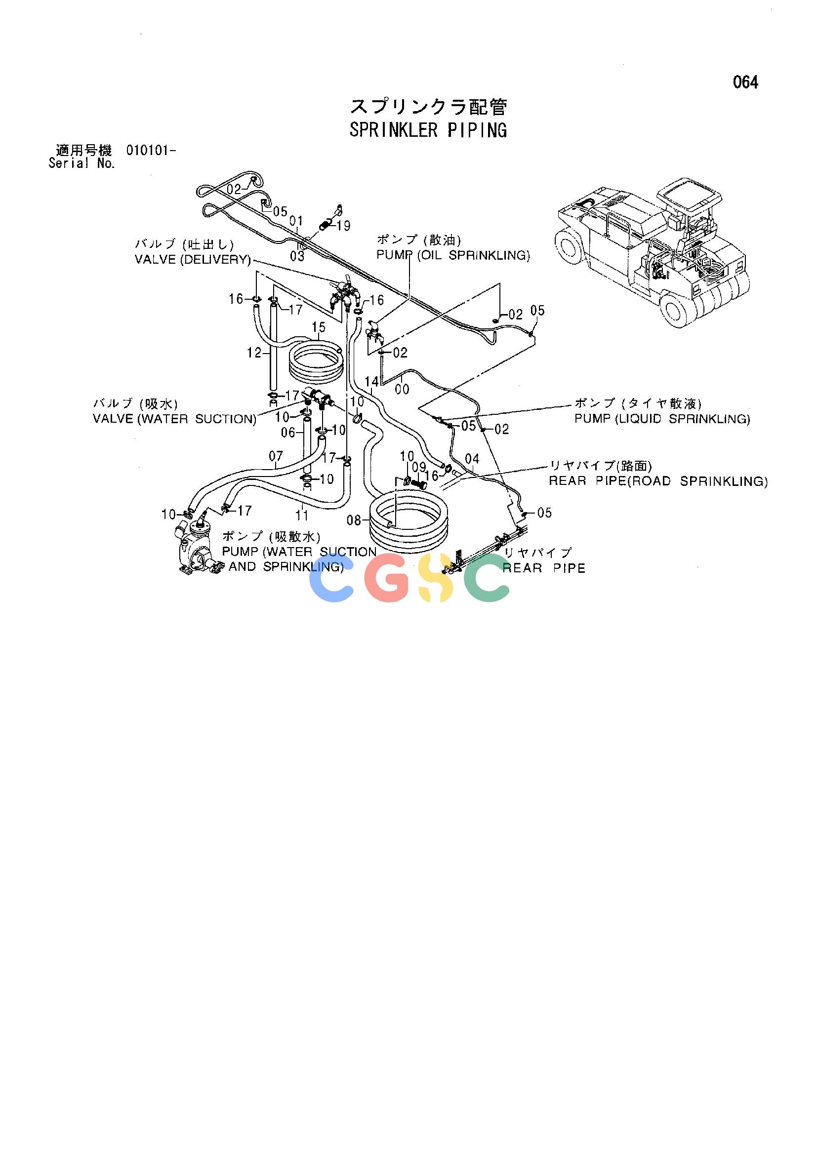 日立零件查询（CP210）SPRINKLER PIPING Hitachi HOP online