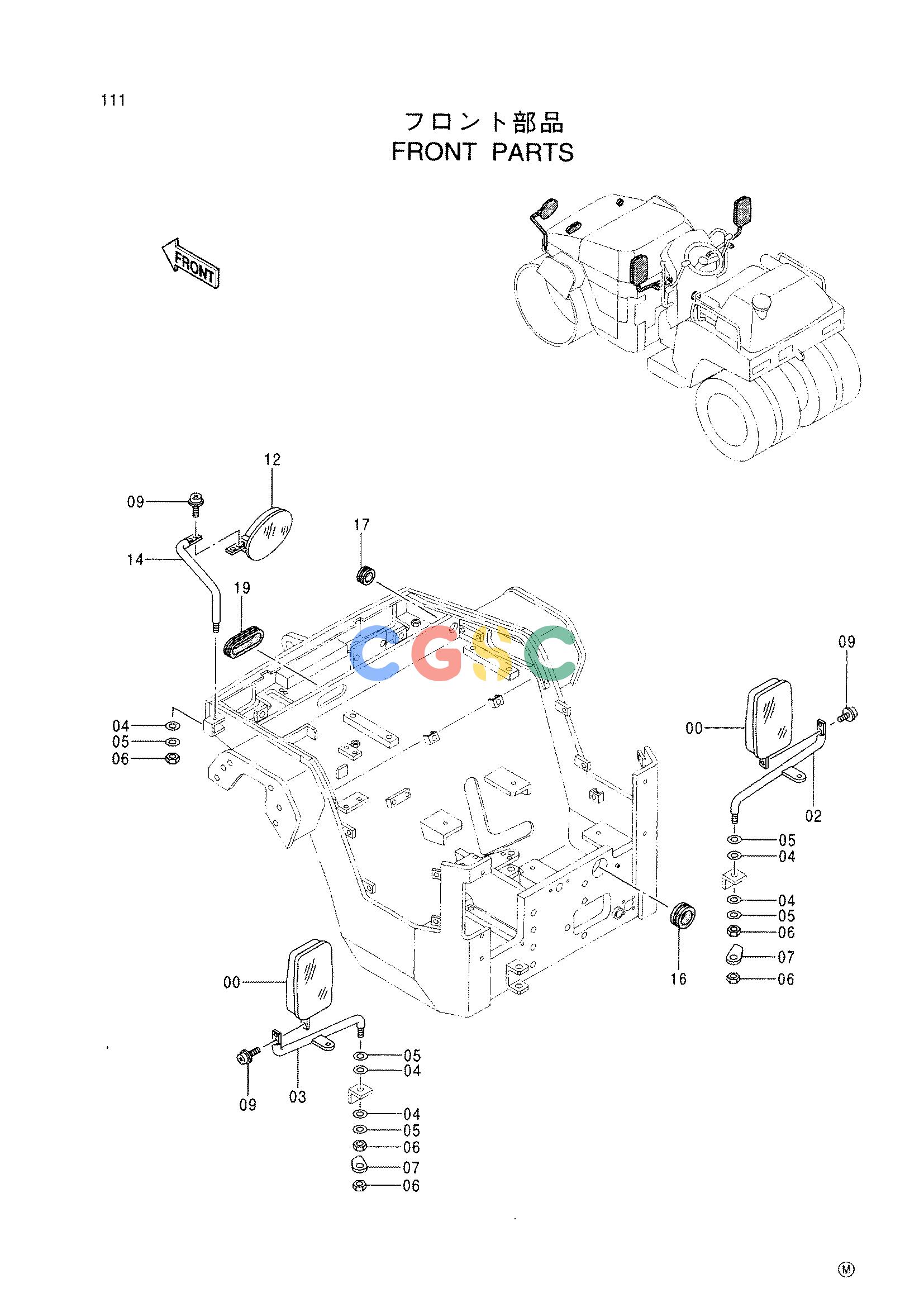 日立零件查询（CC150CW）FRONT PARTS Hitachi HOP online