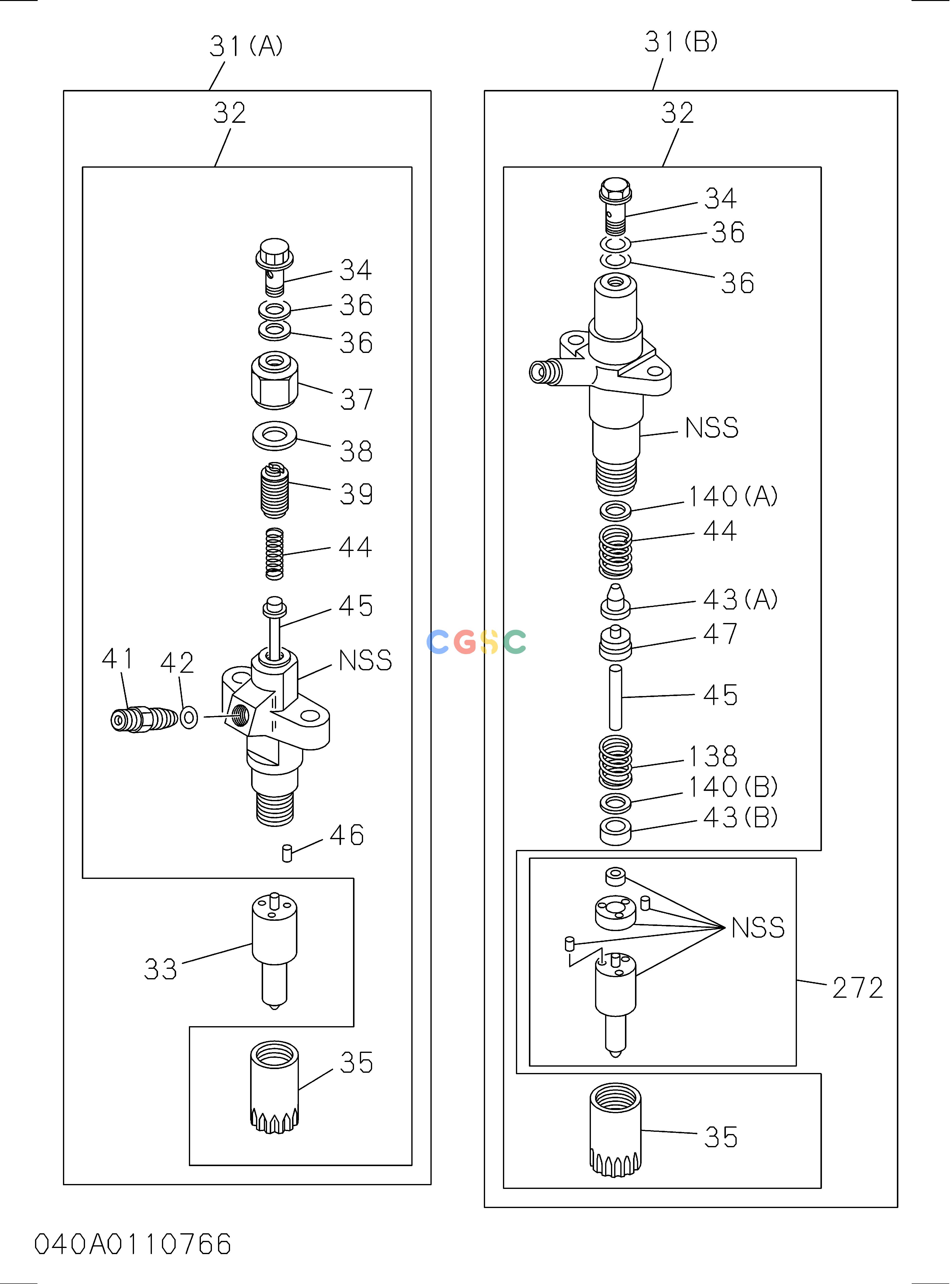 日立零件查询（CD2000）040: FUEL INJECTION SYSTEM Hitachi HOP online
