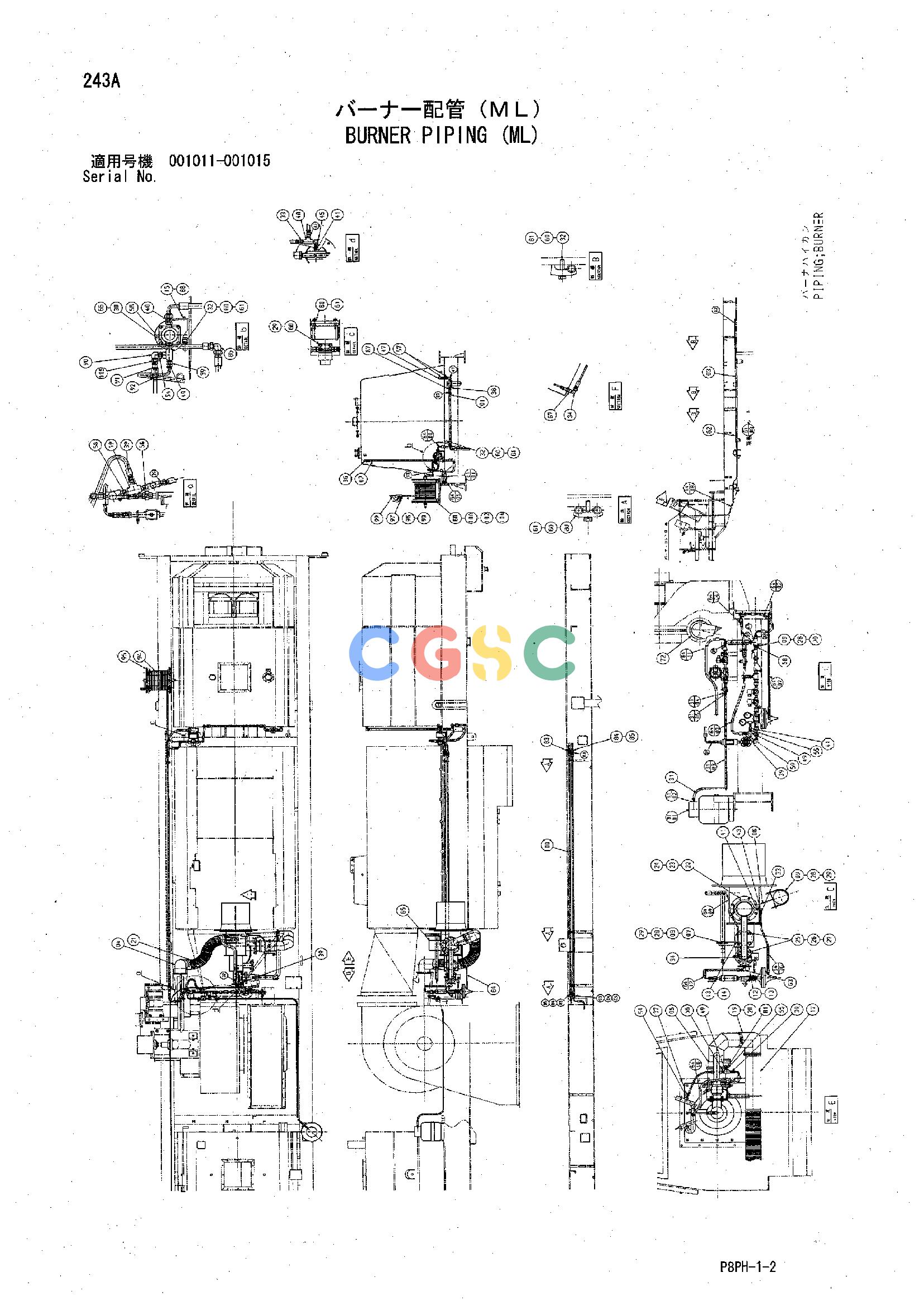 日立零件查询（AR2000）BURNER PIPING (ML) Hitachi HOP online
