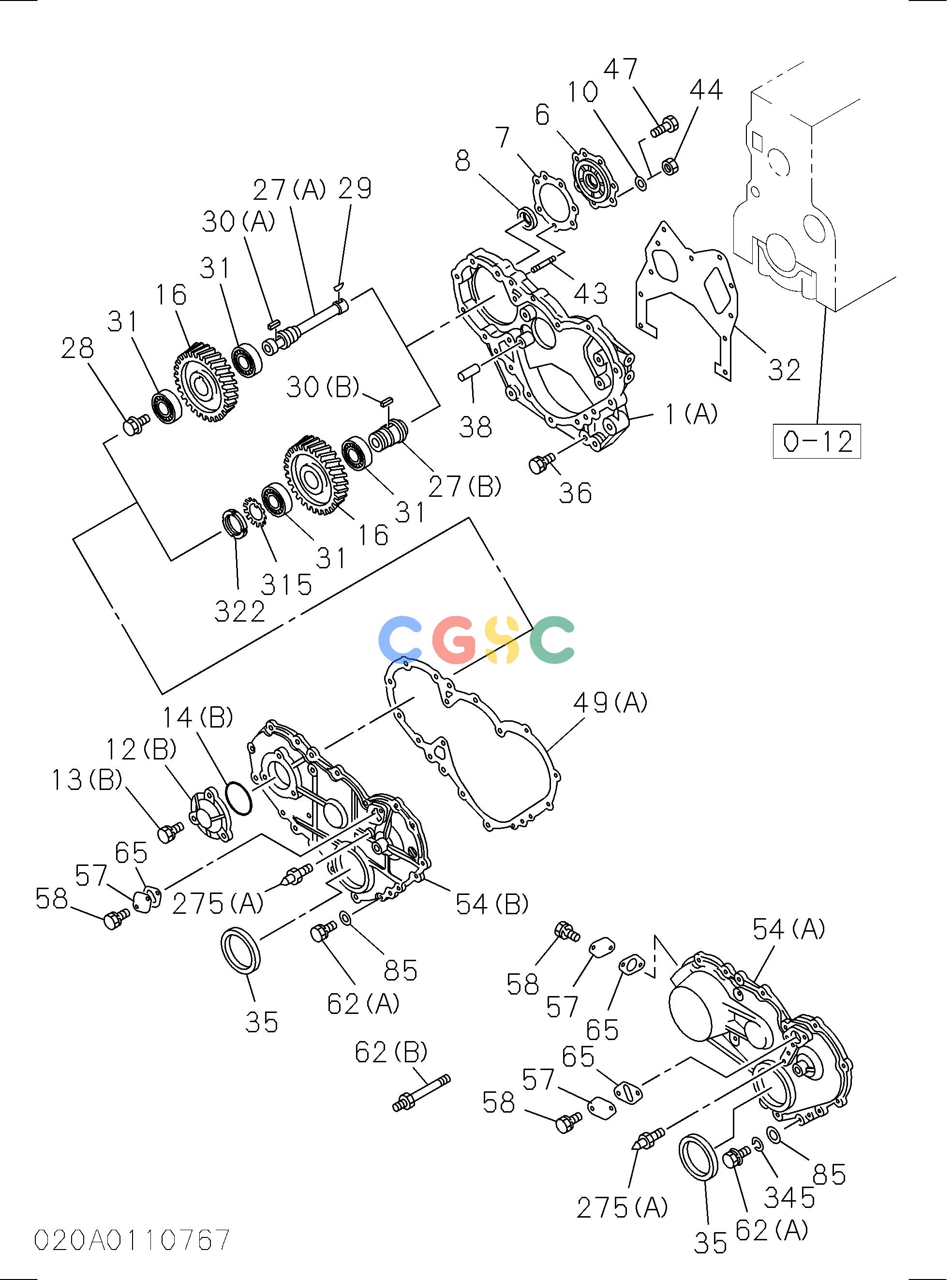 日立零件查询（CG45）TIMING GEAR CASE AND FLYWHEEL HOUSING Hitachi HOP online