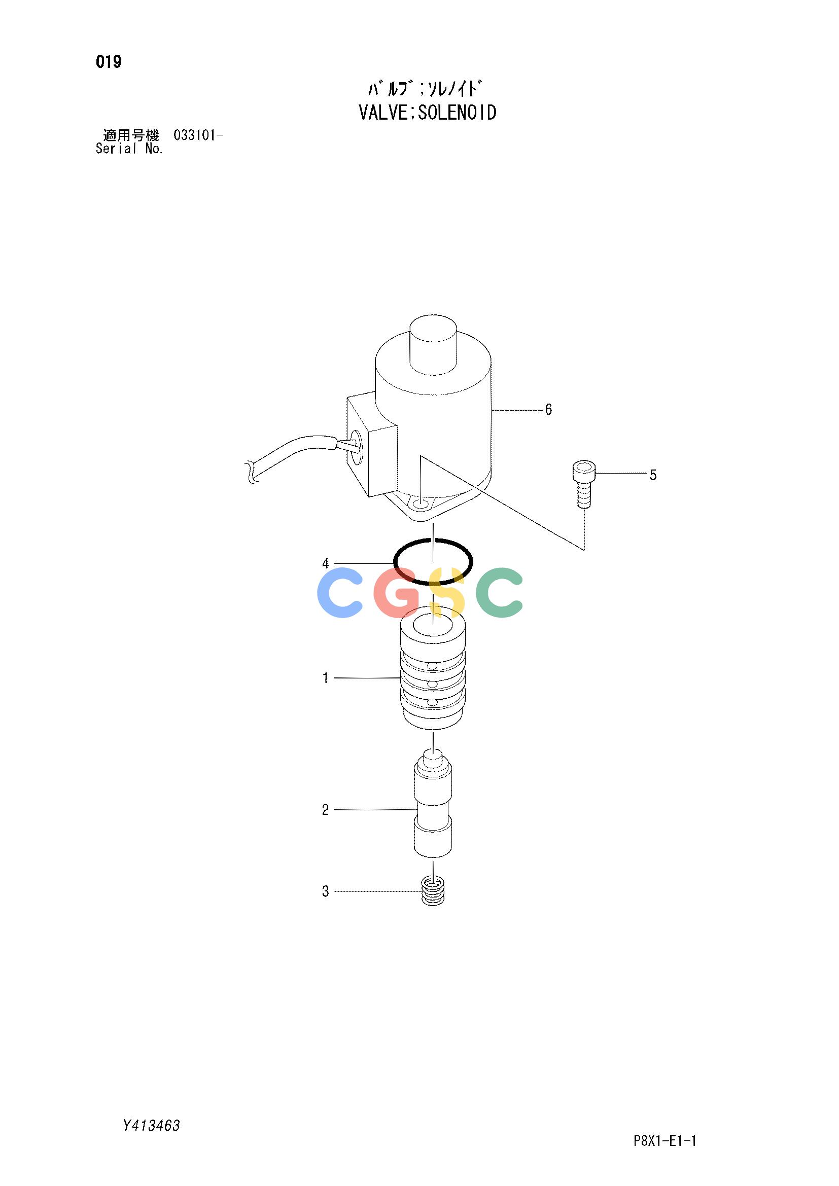 日立零件查询（CS125-3）VALVE;SOLENOID Hitachi HOP online