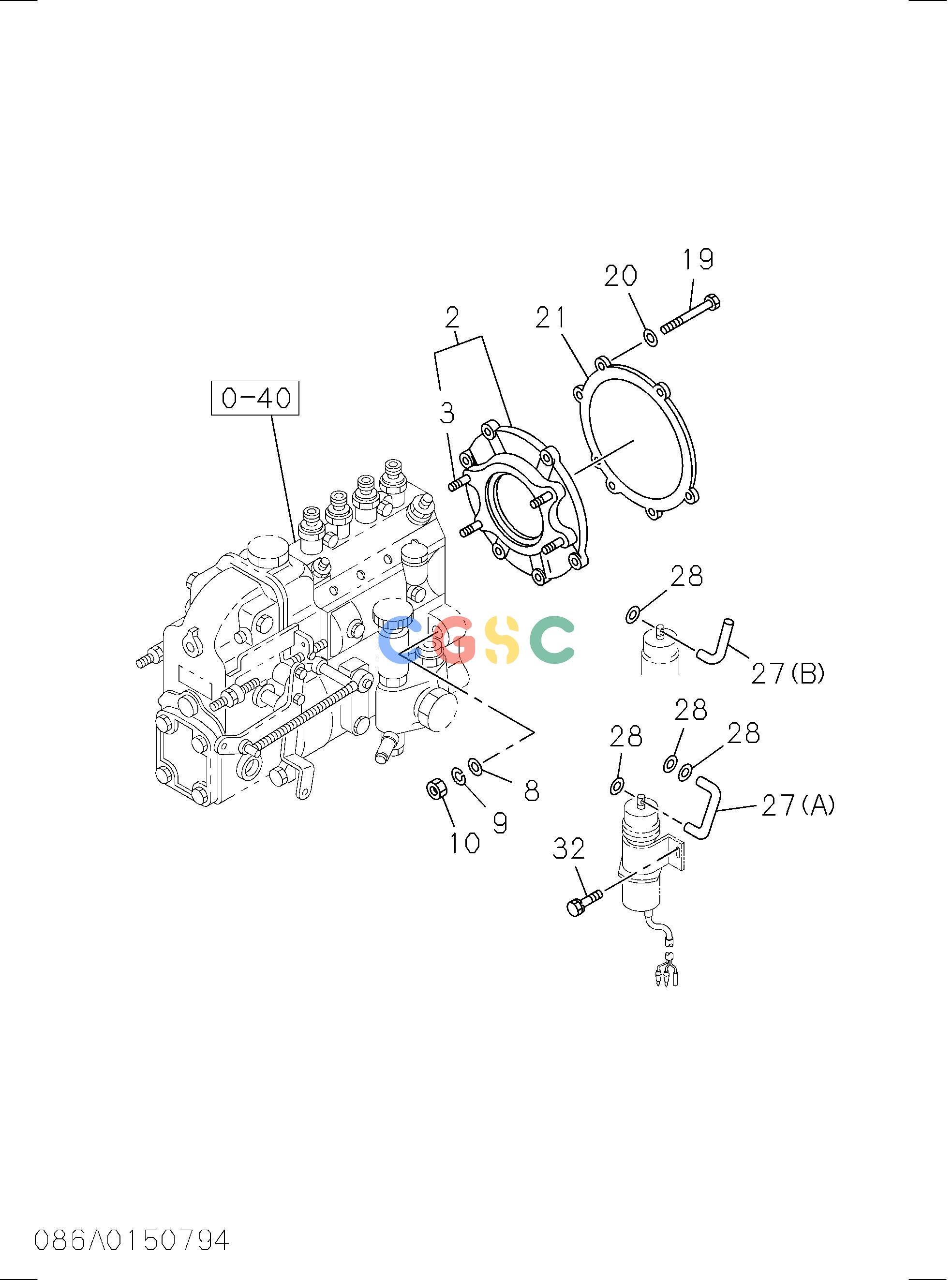 日立零件查询（BX70D）MISCELLANEOUS PARTS; INJECTION PUMP Hitachi HOP online