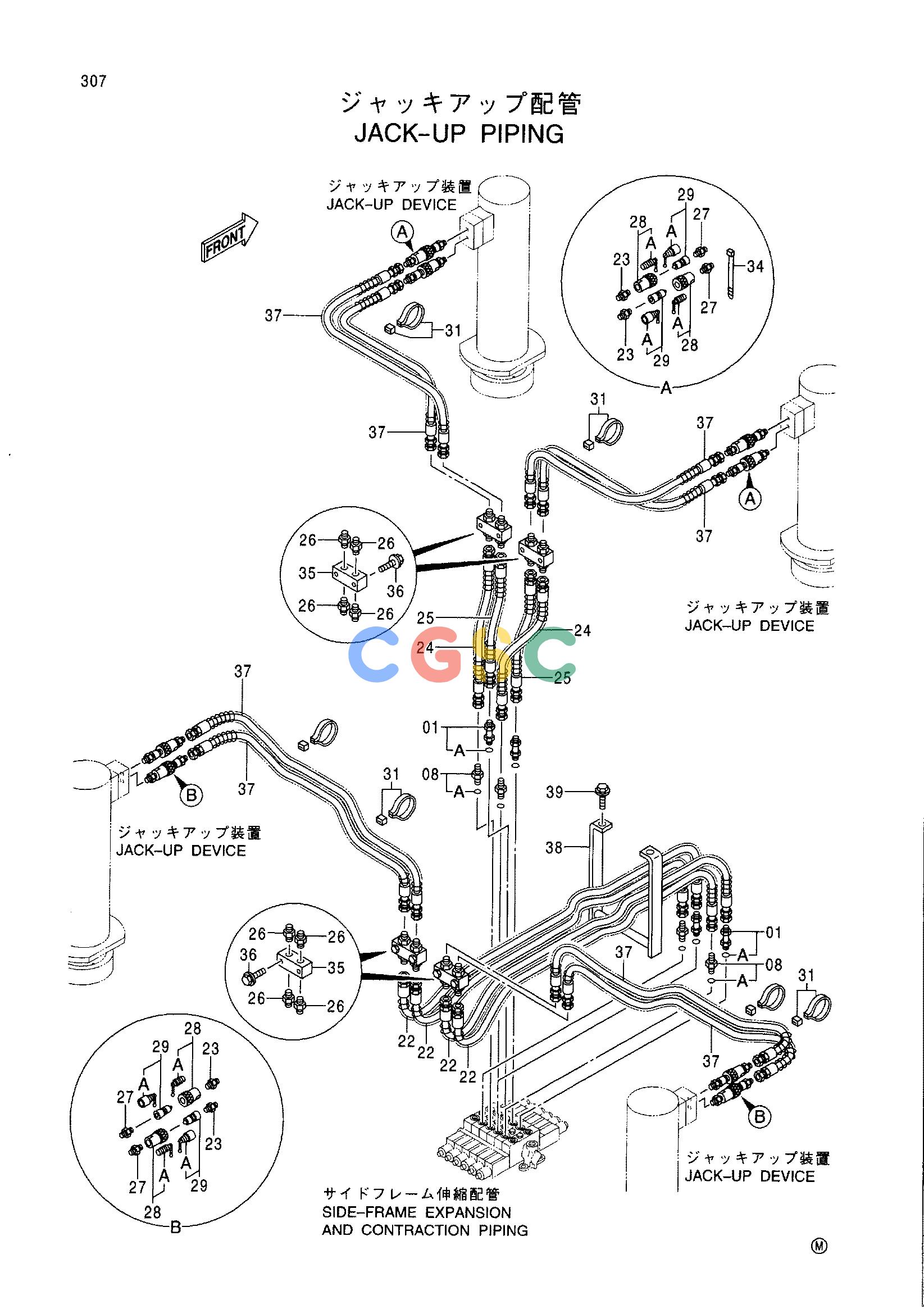 日立零件查询（CX1000）JACK-UP PIPING Hitachi HOP online