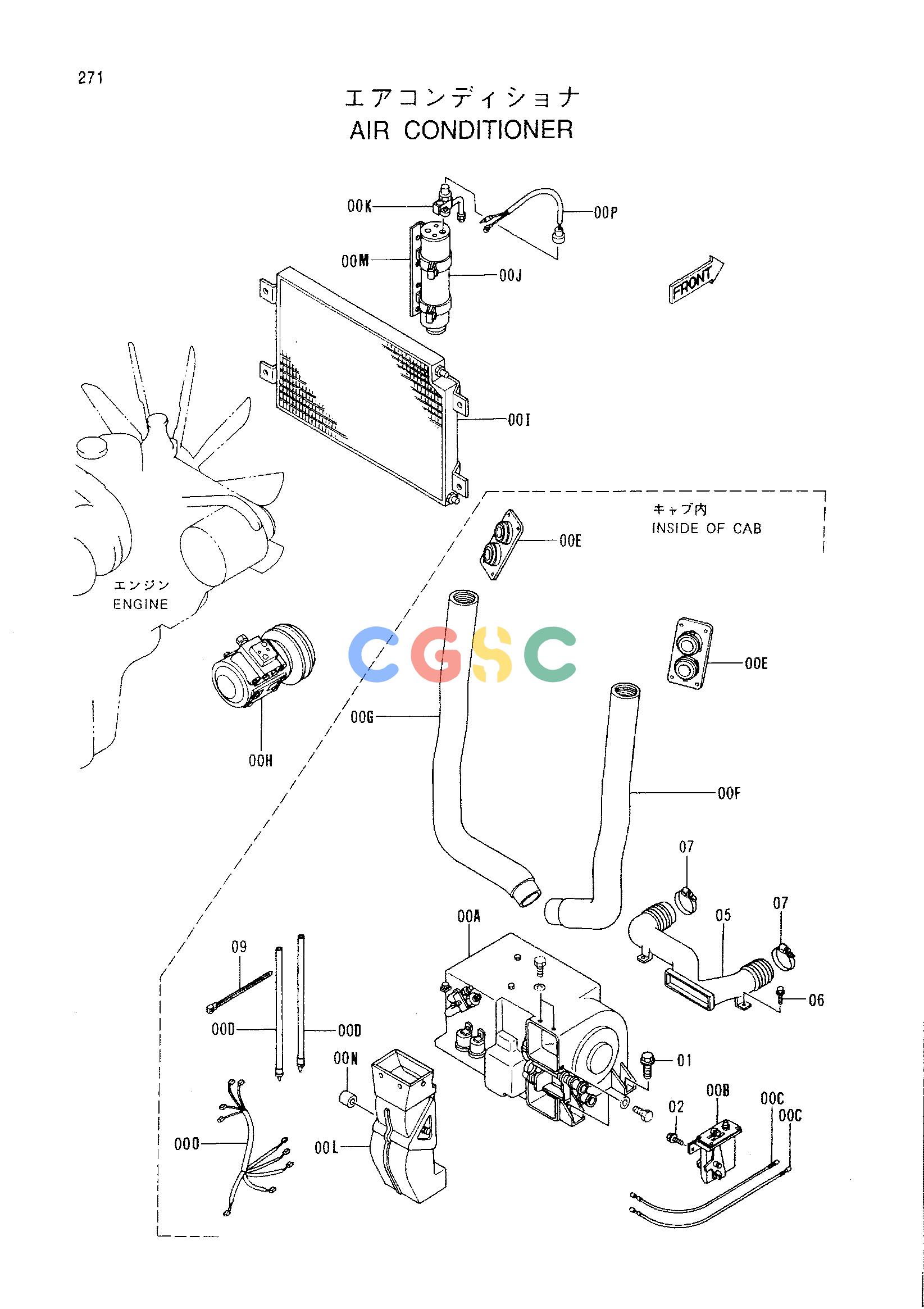 日立零件查询（CX1000）AIR CONDITIONER Hitachi HOP online