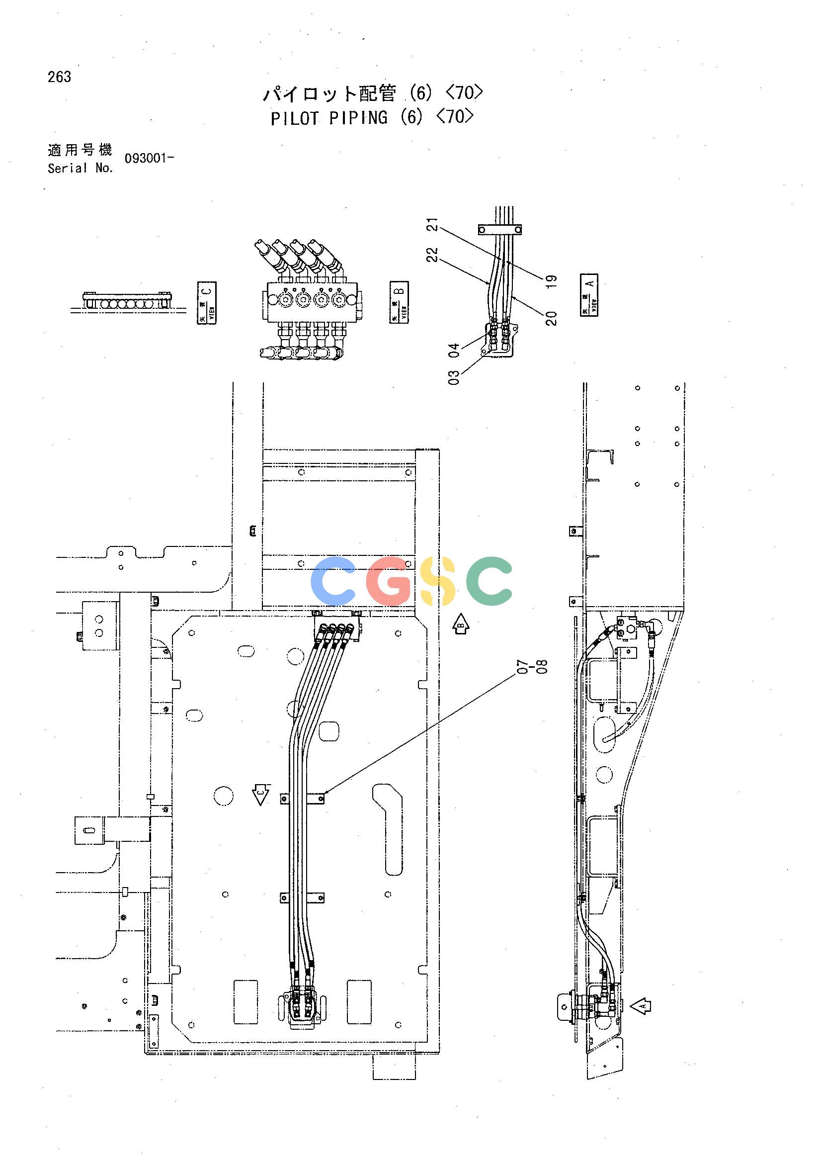 日立零件查询（CHR70）PILOT PIPING (6) <70> Hitachi HOP online