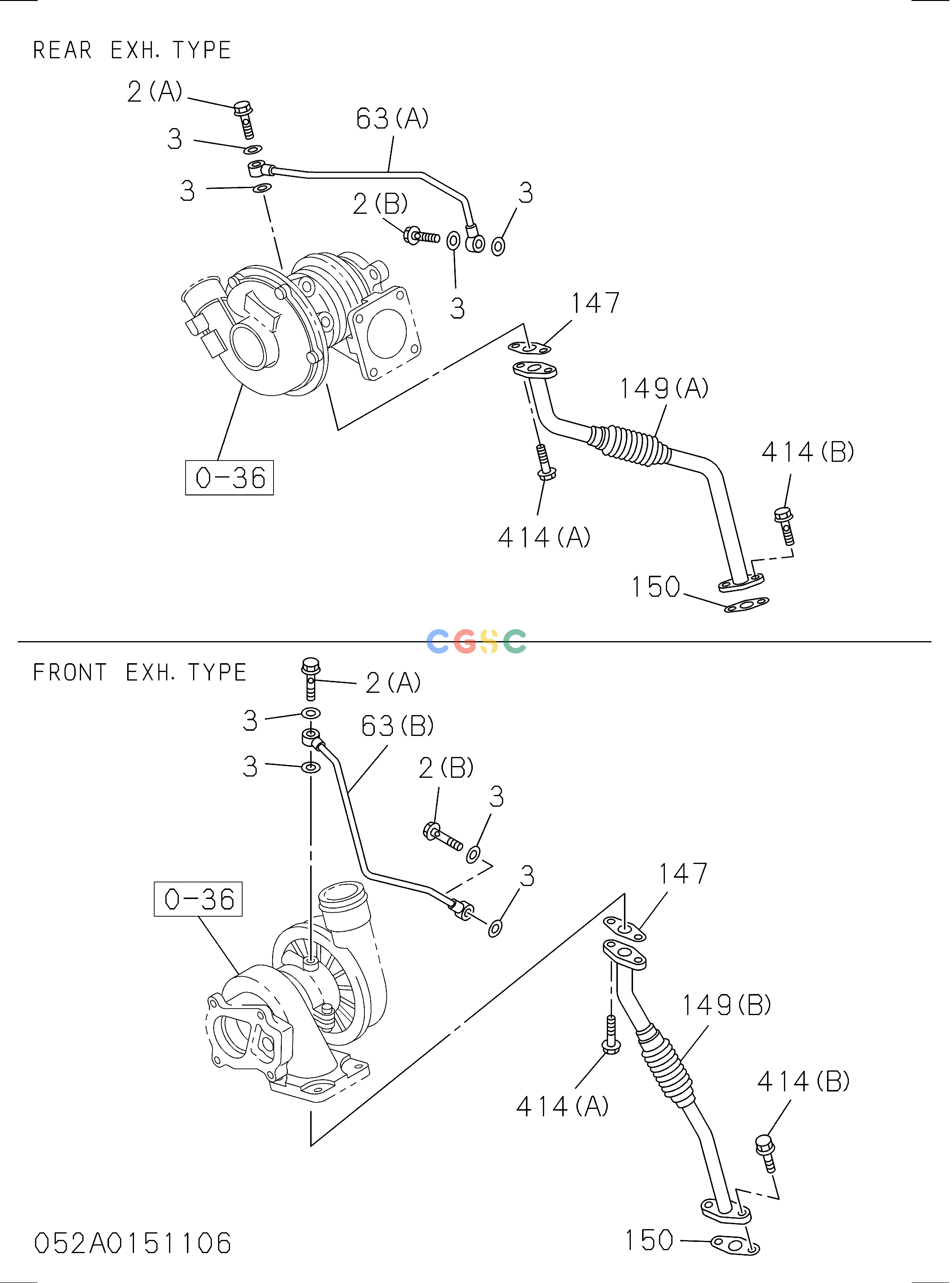 日立零件查询（CP220-3）052: OIL AND VACUUM PIPING; ENGINE Hitachi HOP online
