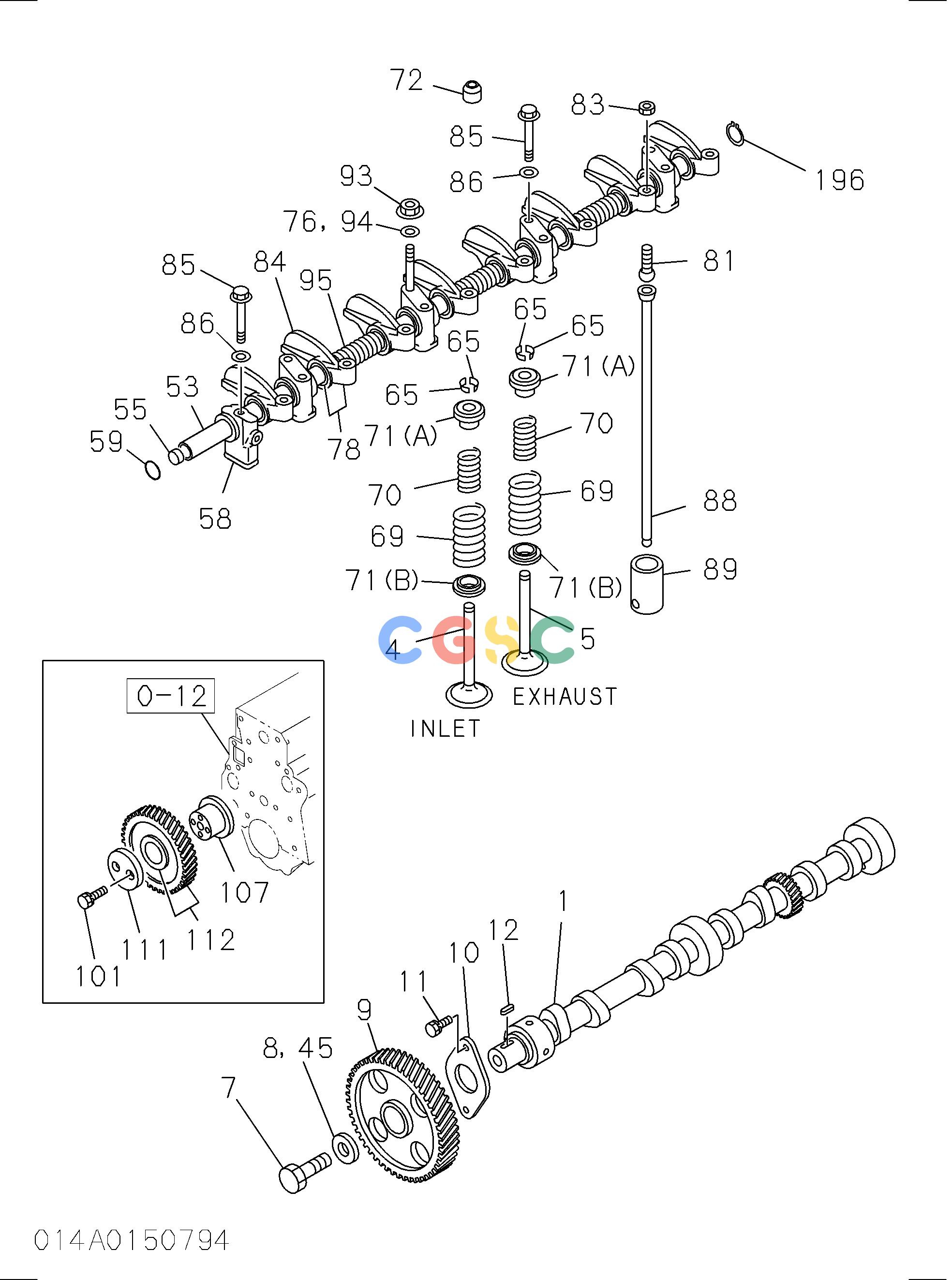 日立零件查询（BX70D）CAMSHAFT AND VALVE Hitachi HOP online