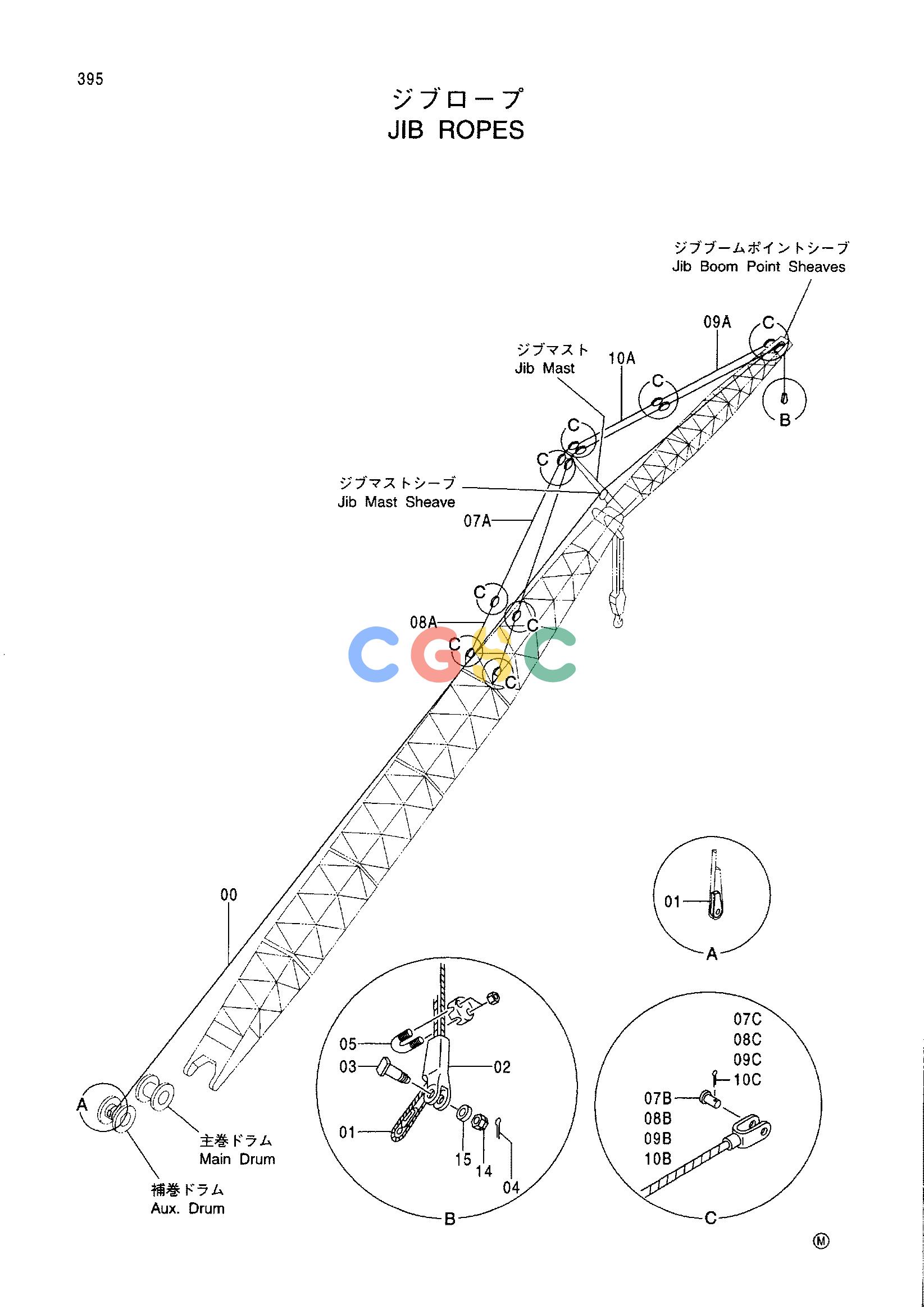 日立零件查询（CX1000）JIB ROPES Hitachi HOP online