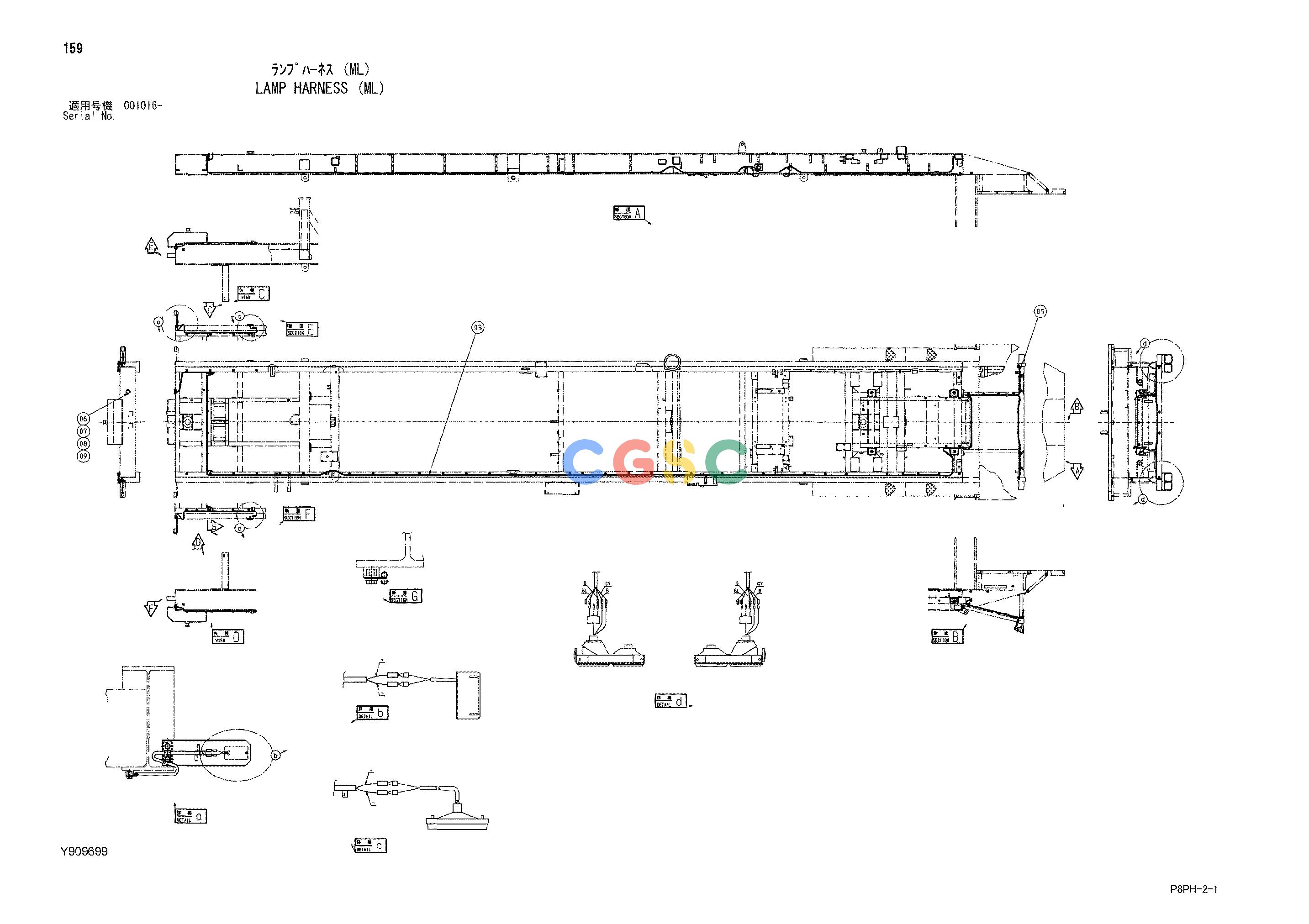 日立零件查询（AR2000）LAMP HARNESS (ML) Hitachi HOP online