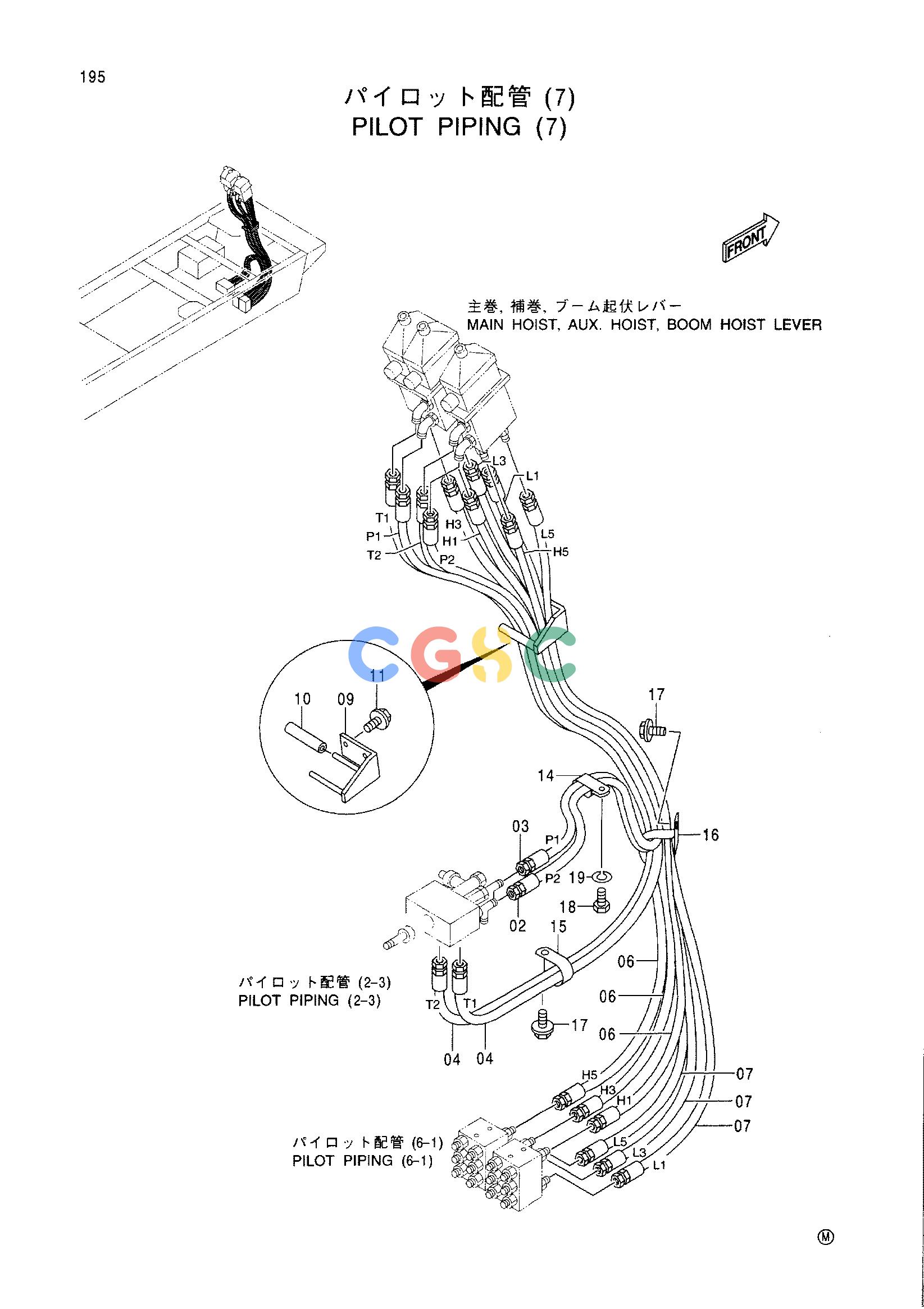 日立零件查询（CX1100）PILOT PIPING (7) Hitachi HOP online
