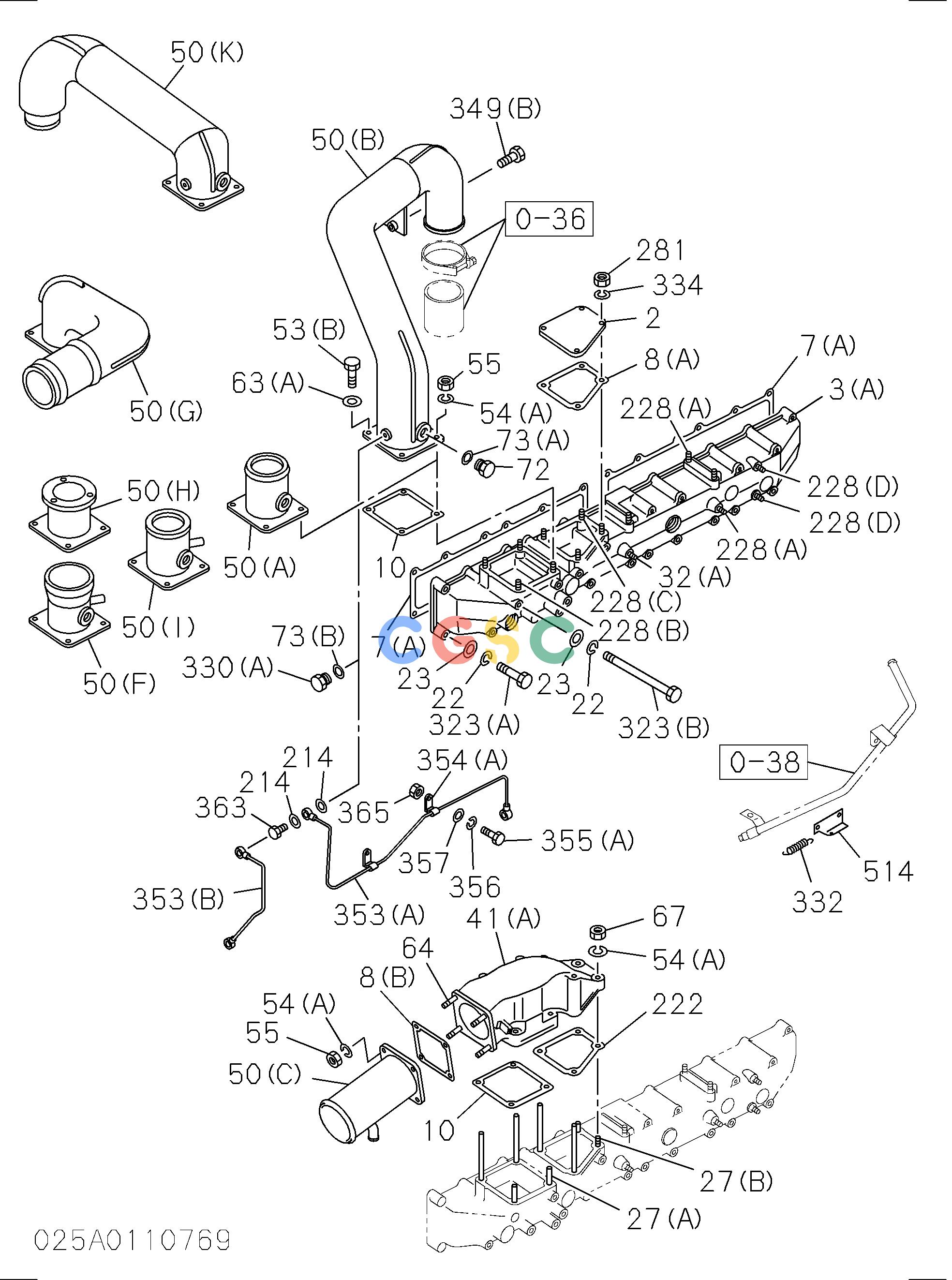 日立零件查询（CX1000-C）INLET MANIFOLD Hitachi HOP online