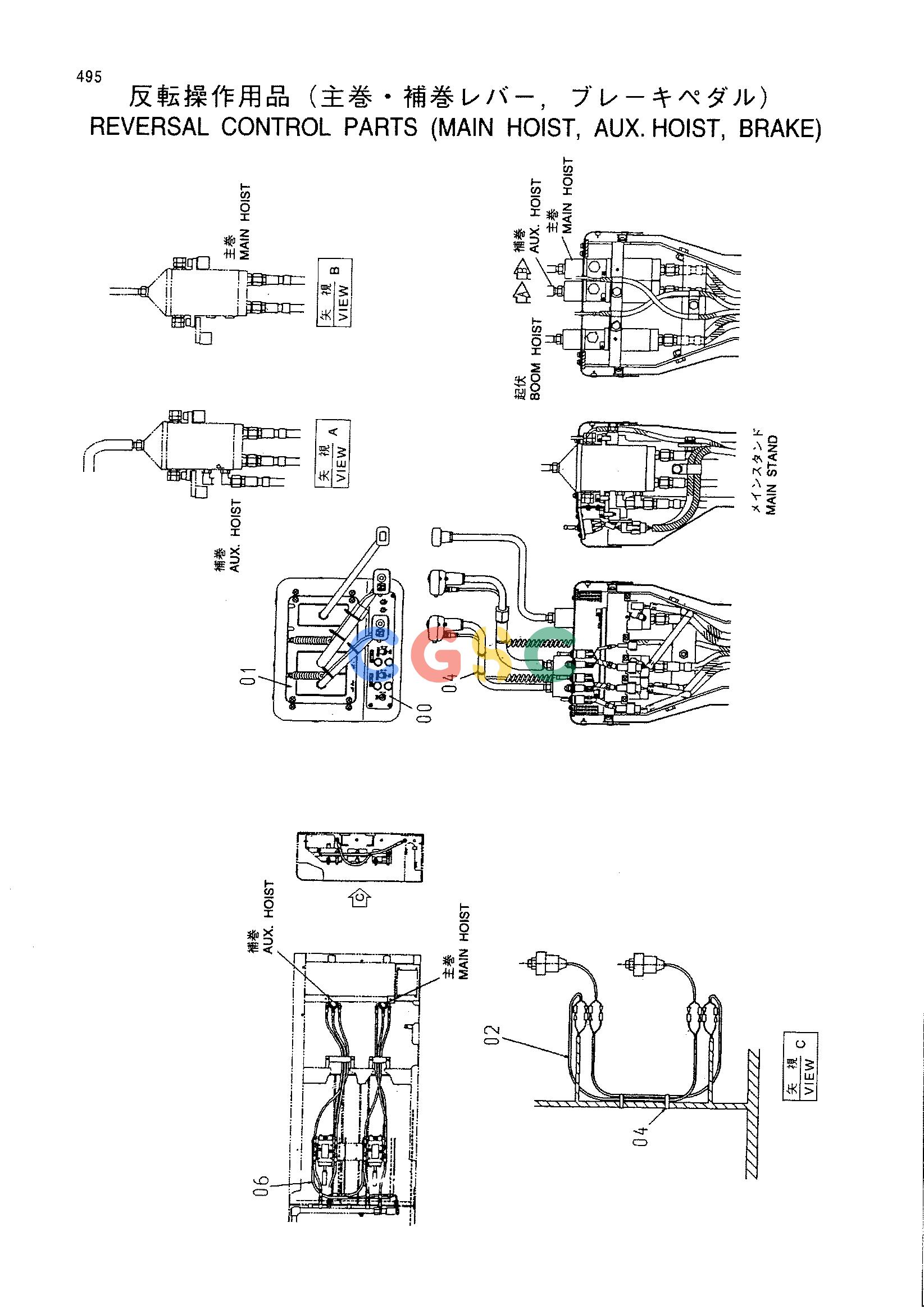 日立零件查询（CX1100）REVERSAL CONTROL PARTS (MAIN HOIST, AUX.HOIST, BRAKE) Hitachi HOP online