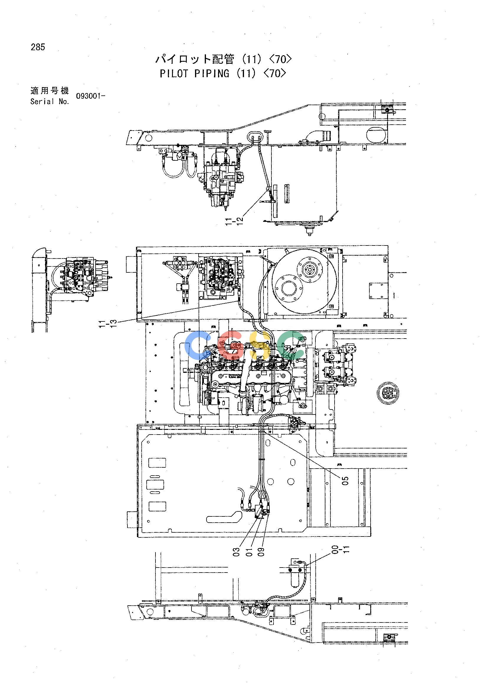 日立零件查询（CHR70）PILOT PIPING (11) <70> Hitachi HOP online