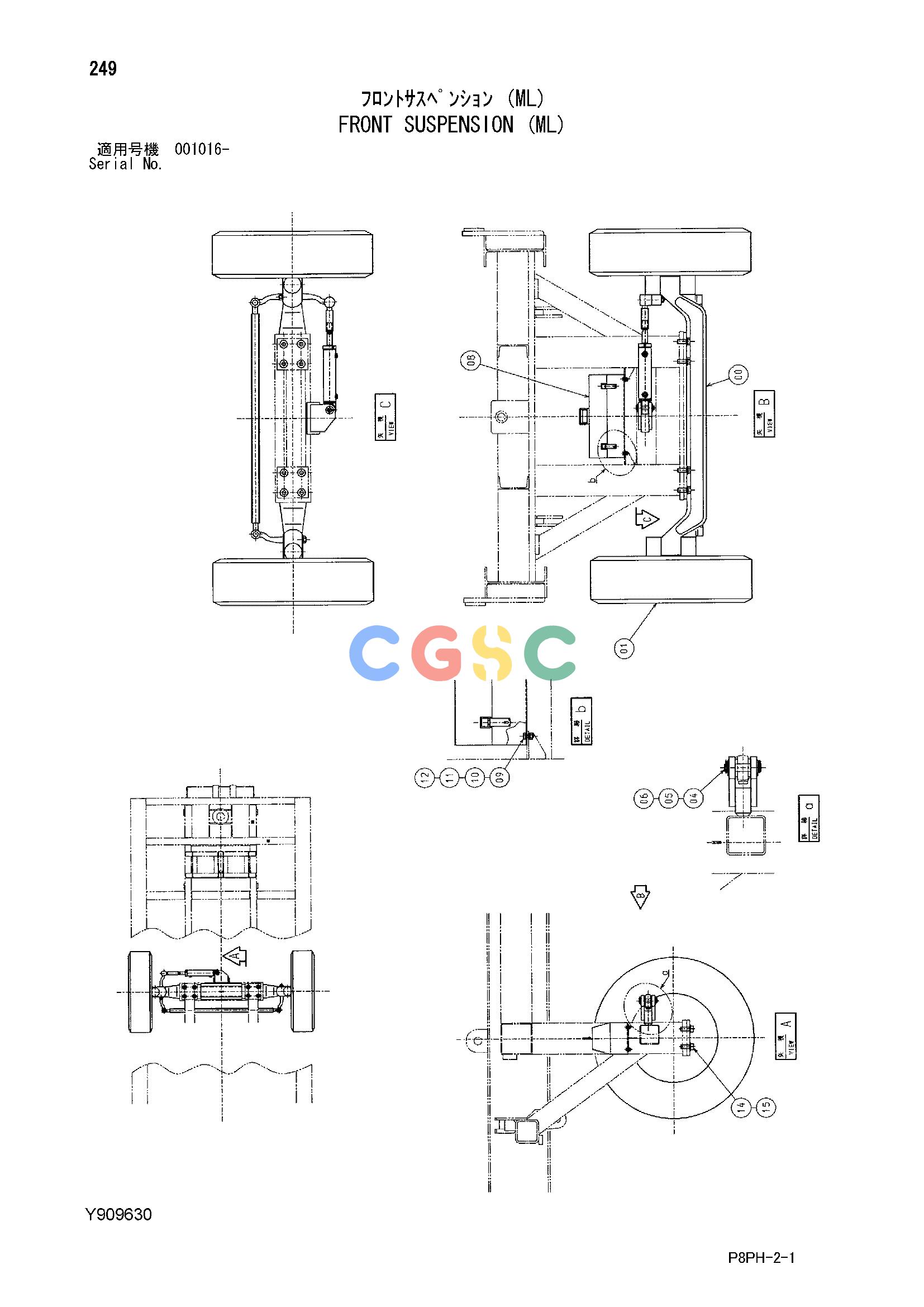 日立零件查询（AR2000）FRONT SUSPENSION (ML) Hitachi HOP online