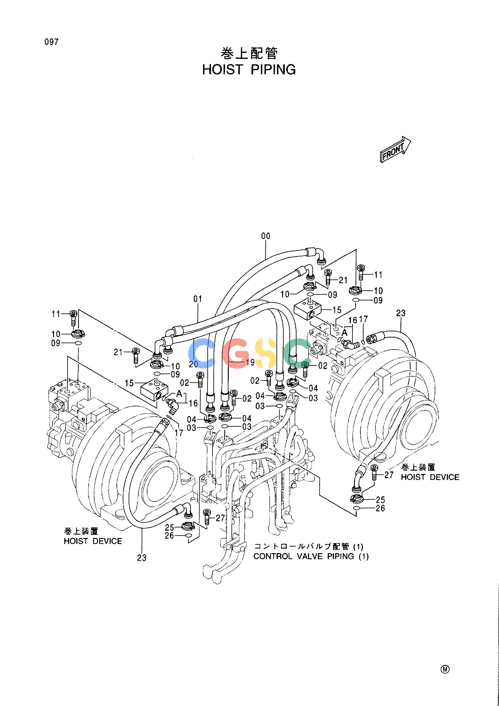日立零件查询（CX1100）HOIST PIPING Hitachi HOP online