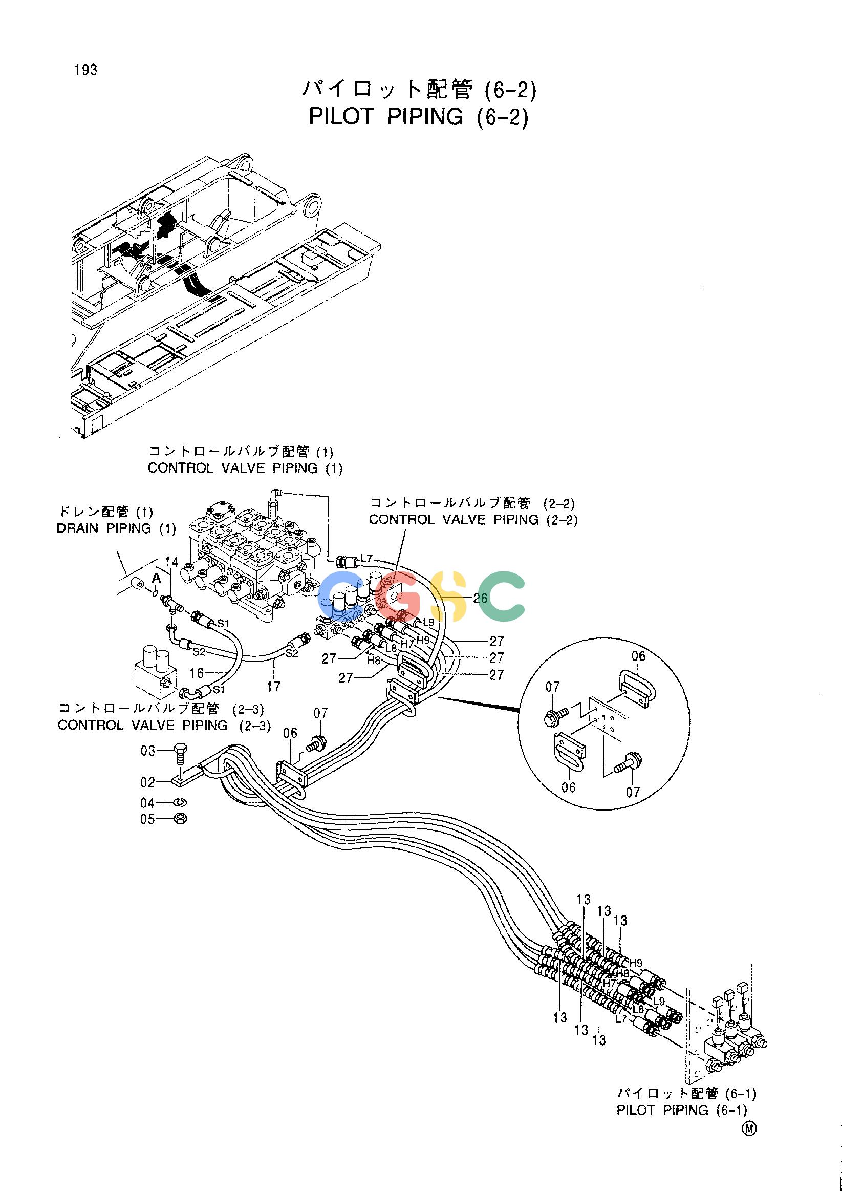 日立零件查询（CX1100）PILOT PIPING (6-2) Hitachi HOP online
