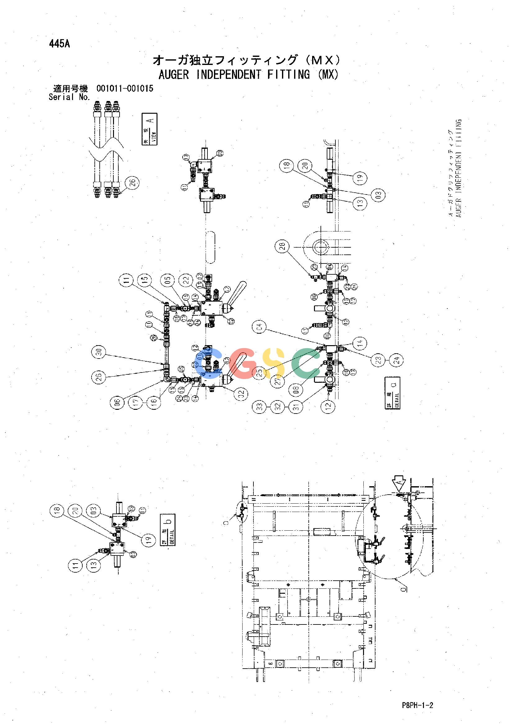 日立零件查询（AR2000）AUGER INDEPENDENT FITTING (MX) Hitachi HOP online