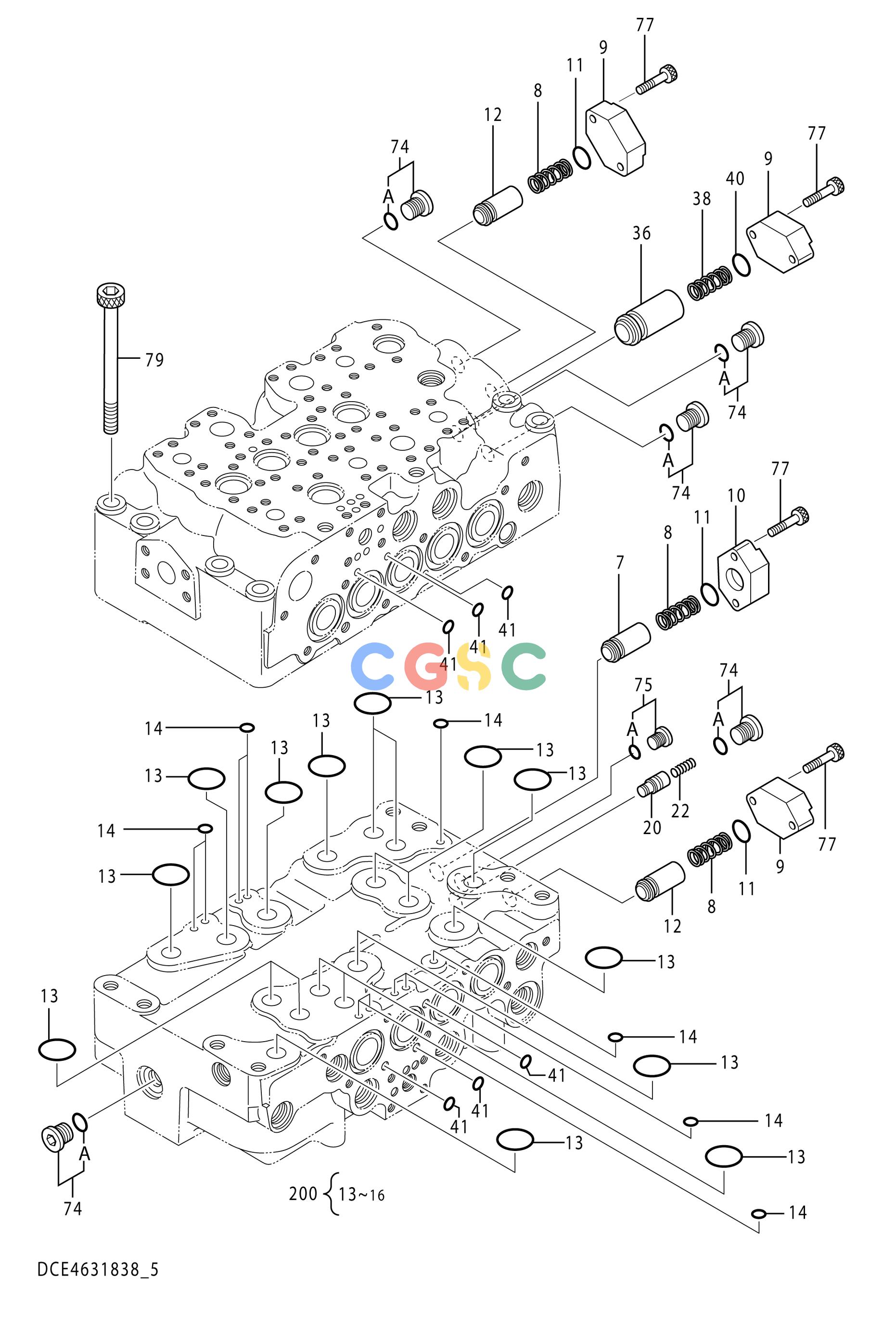 日立零件查询（MA200-G）VALVE;CONTROL (5/5) Hitachi HOP online