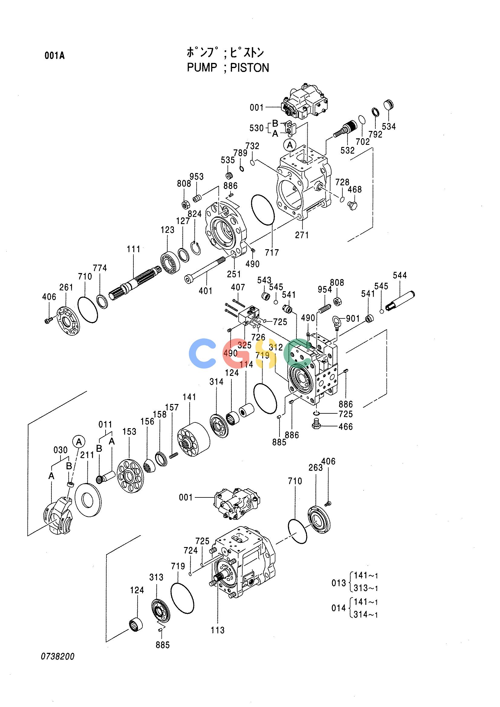 日立零件查询（CX1000）PUMP;PISTON Hitachi HOP online