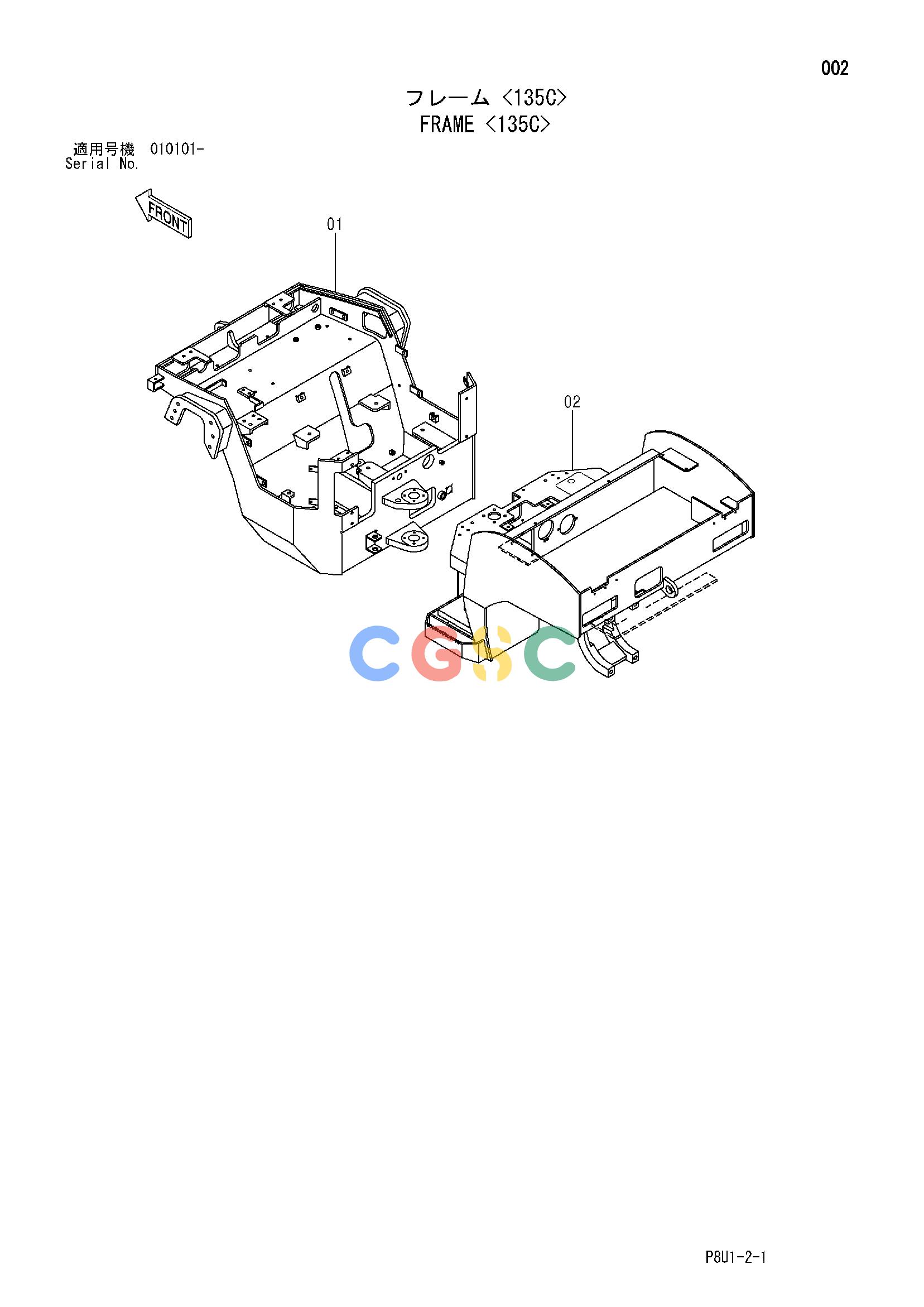 日立零件查询（CC135C）FRAME <135C> Hitachi HOP online
