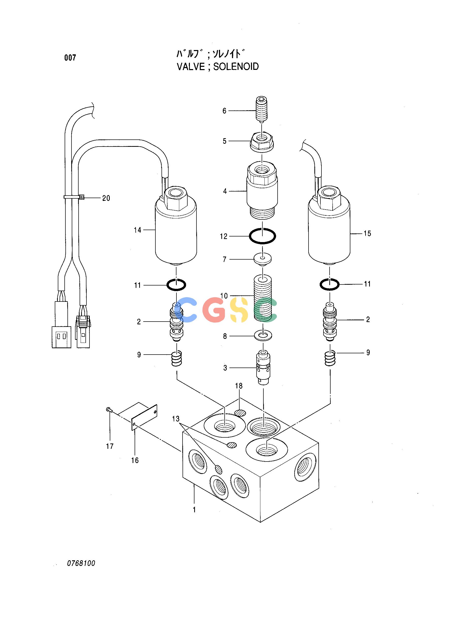 日立零件查询（CG15D）VALVE;SOLENOID Hitachi HOP online