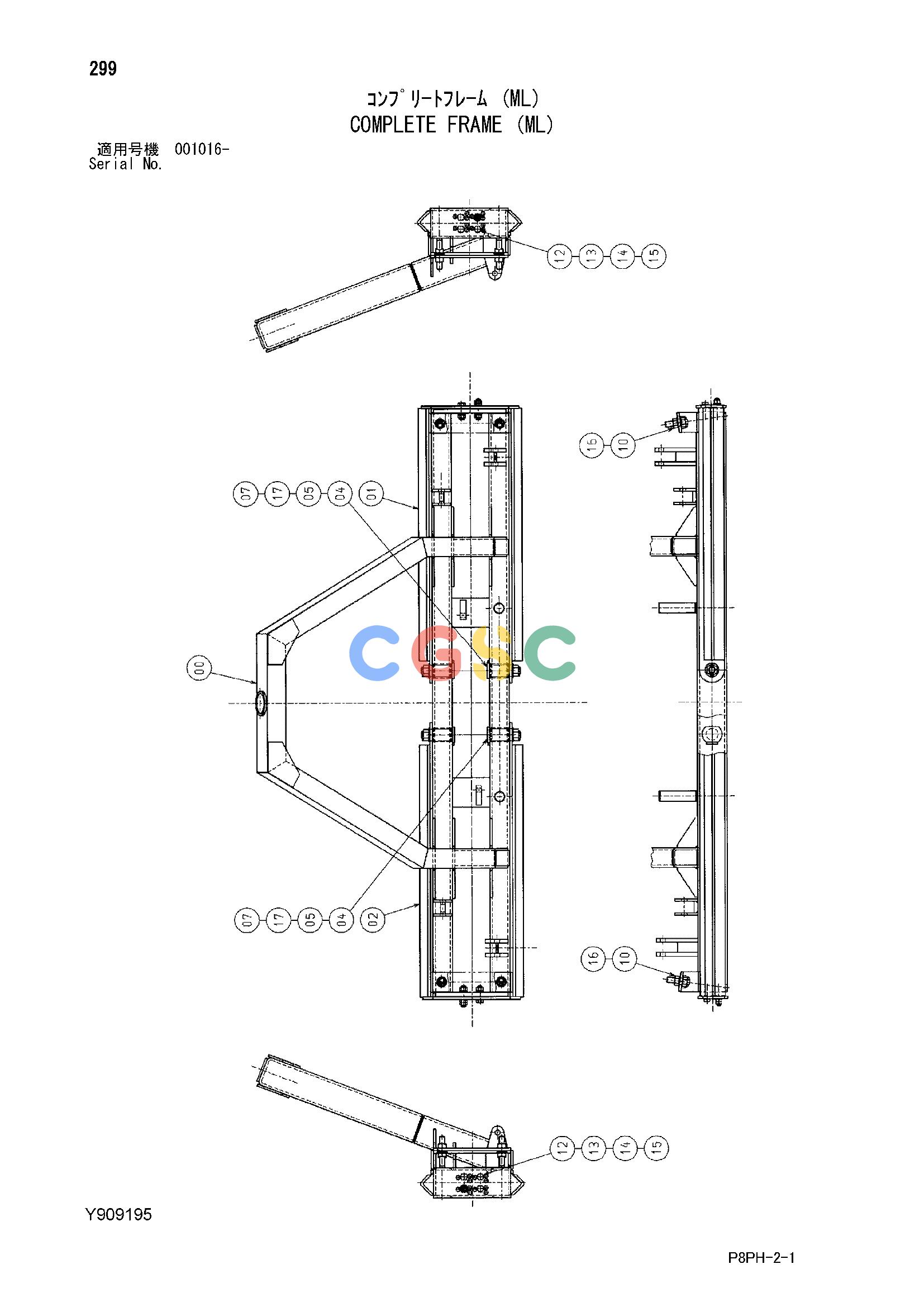 日立零件查询（AR2000）COMPLETE FRAME (ML) Hitachi HOP online