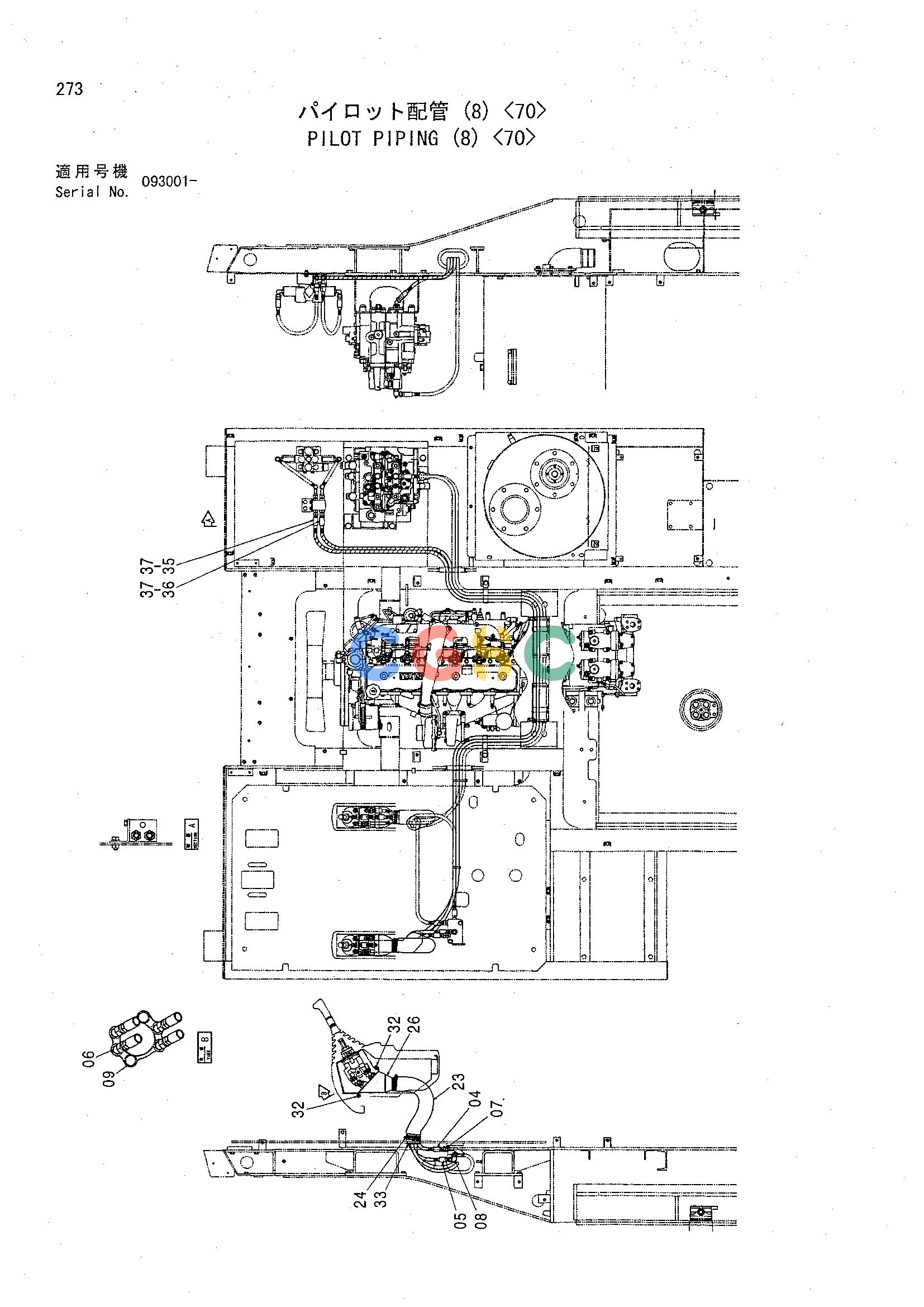 日立零件查询（CHR70）PILOT PIPING (8) <70> Hitachi HOP online