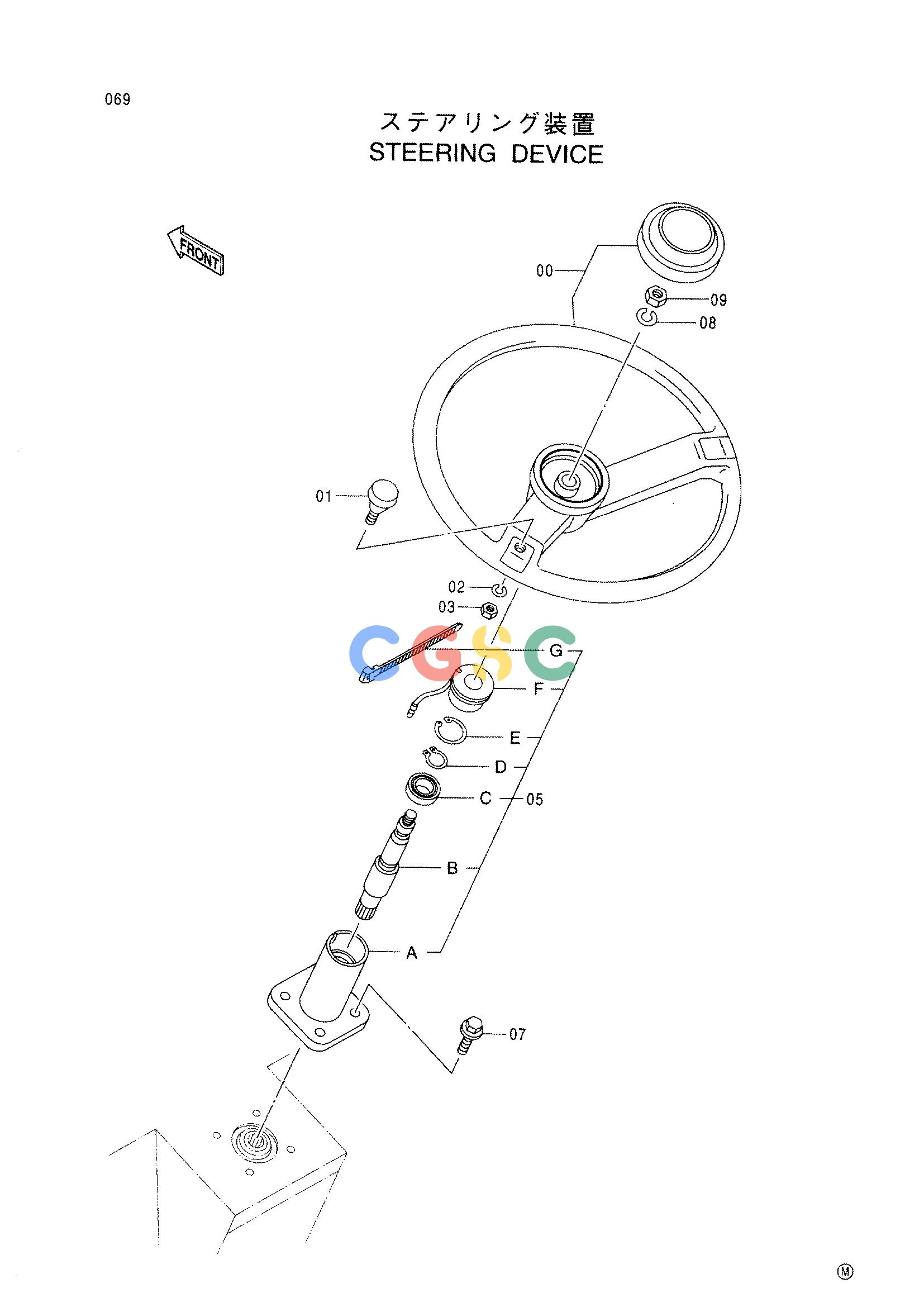 日立零件查询（CC150CW）STEERING DEVICE Hitachi HOP online