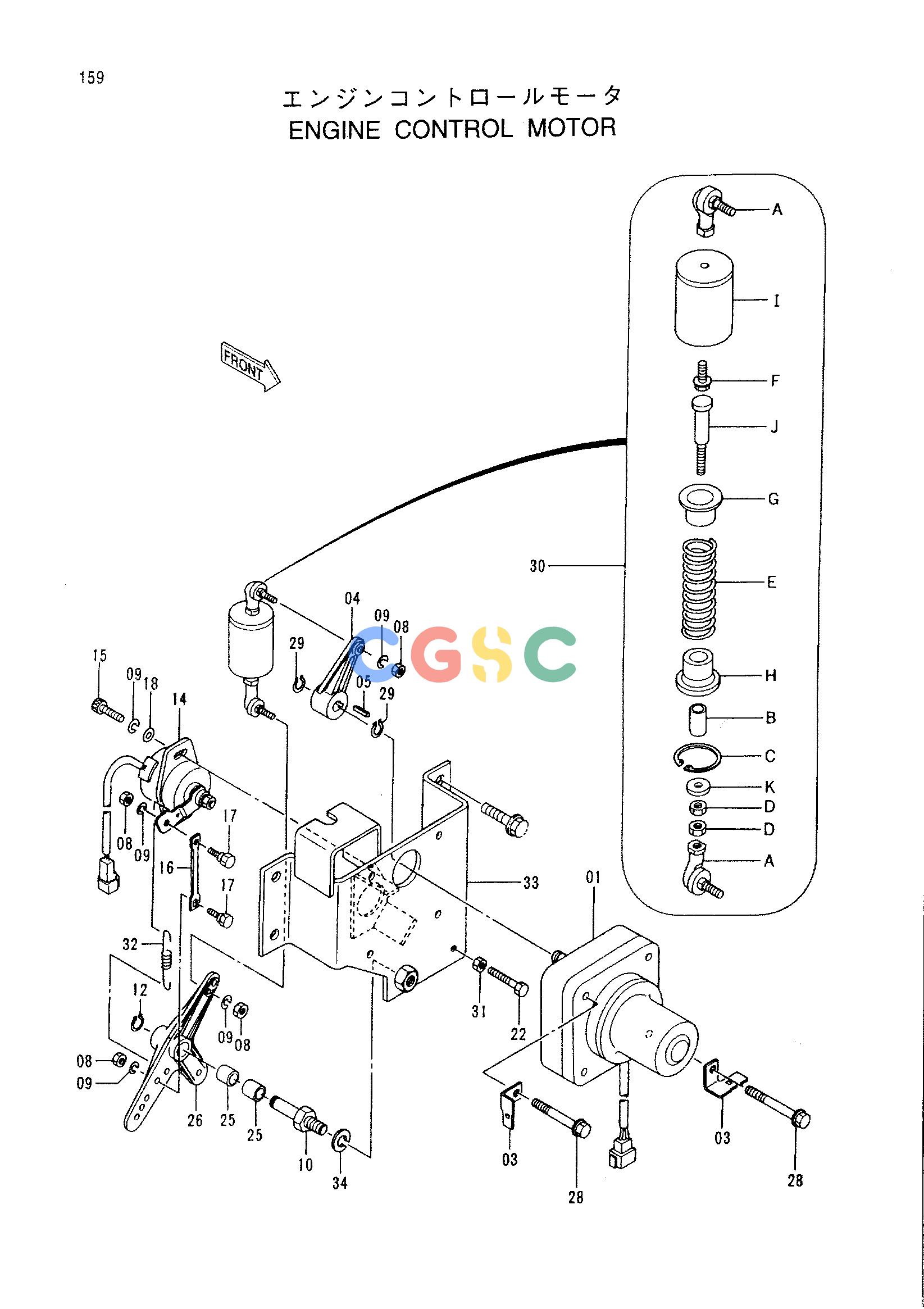 日立零件查询（CX1100）ENGINE CONTROL MOTOR Hitachi HOP online
