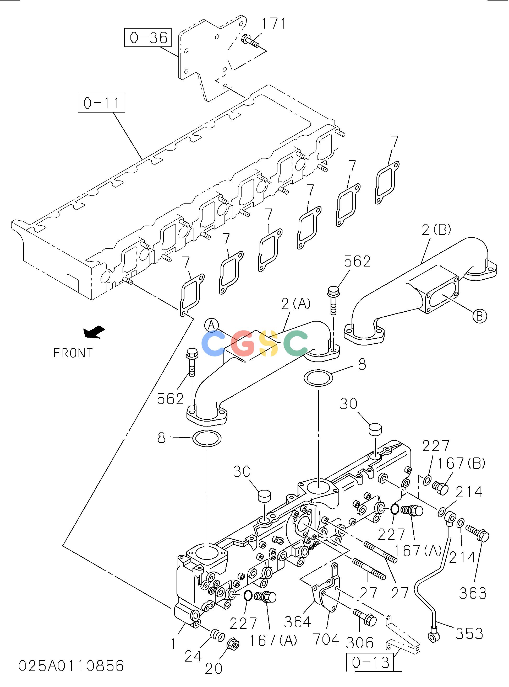 日立零件查询（600C）LC JD 025: INLET MANIFOLD Hitachi HOP online