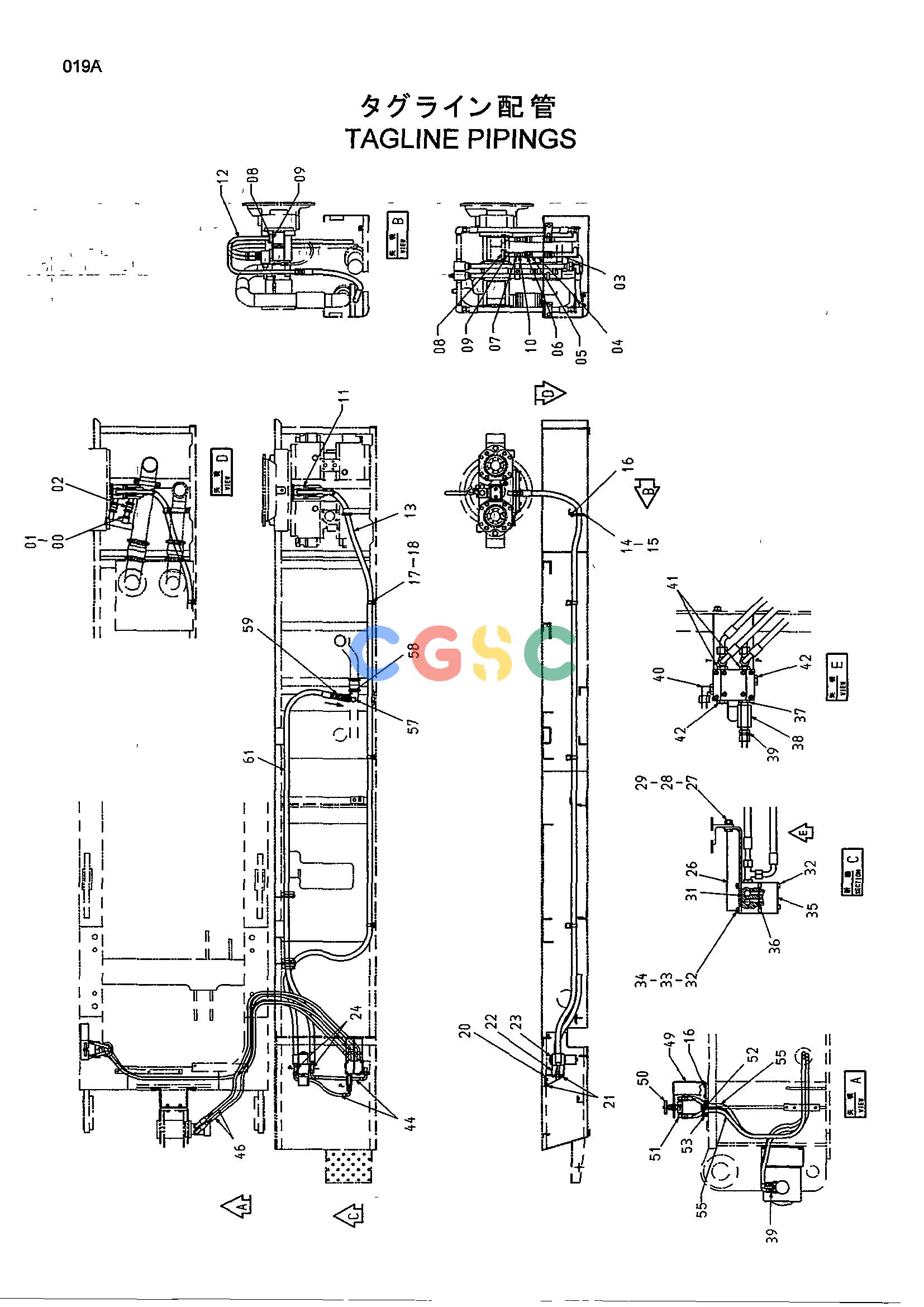 日立零件查询（CX1000）TAGLINE PIPING Hitachi HOP online