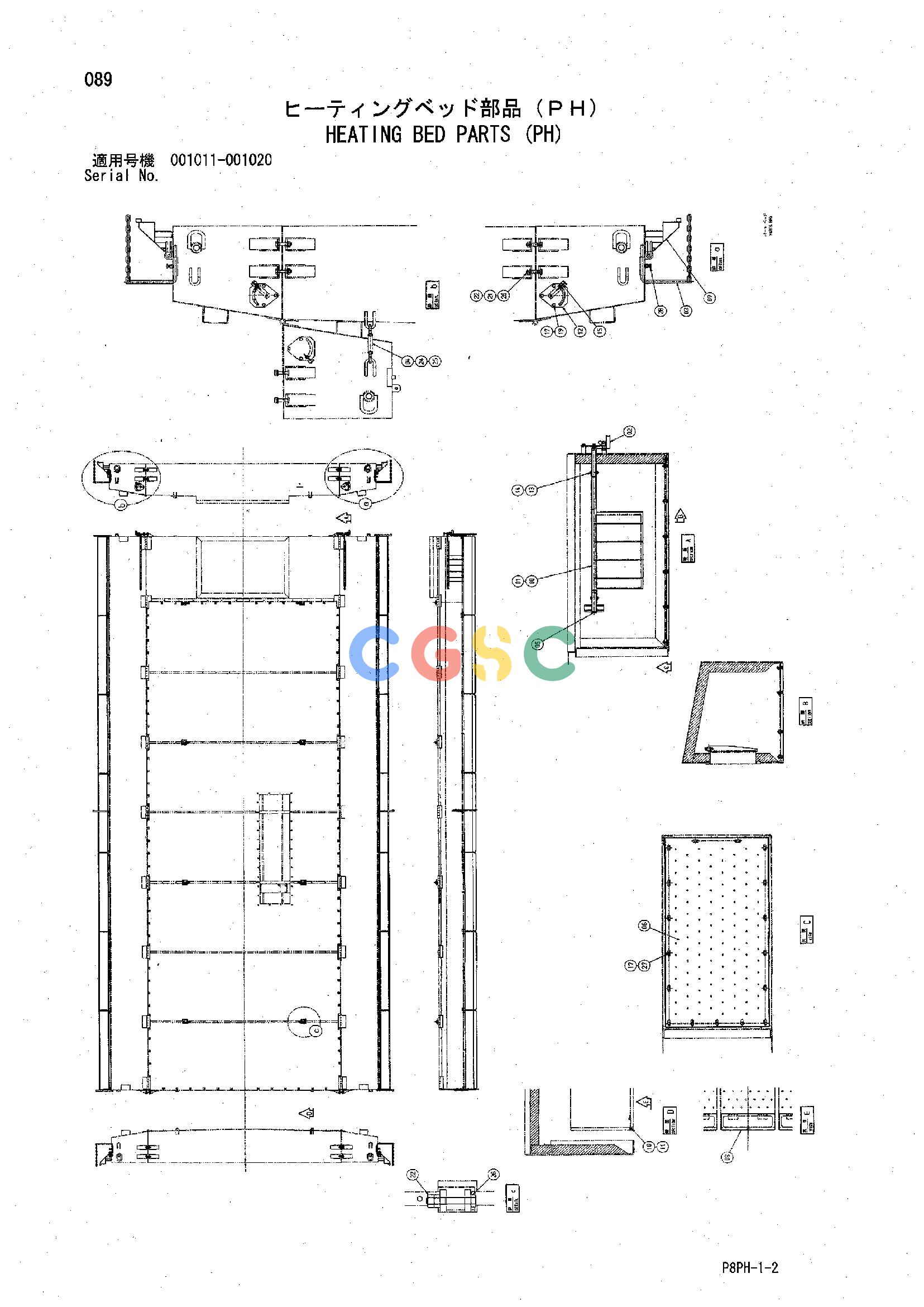 日立零件查询（AR2000）HEATING BED PARTS (PH) Hitachi HOP online