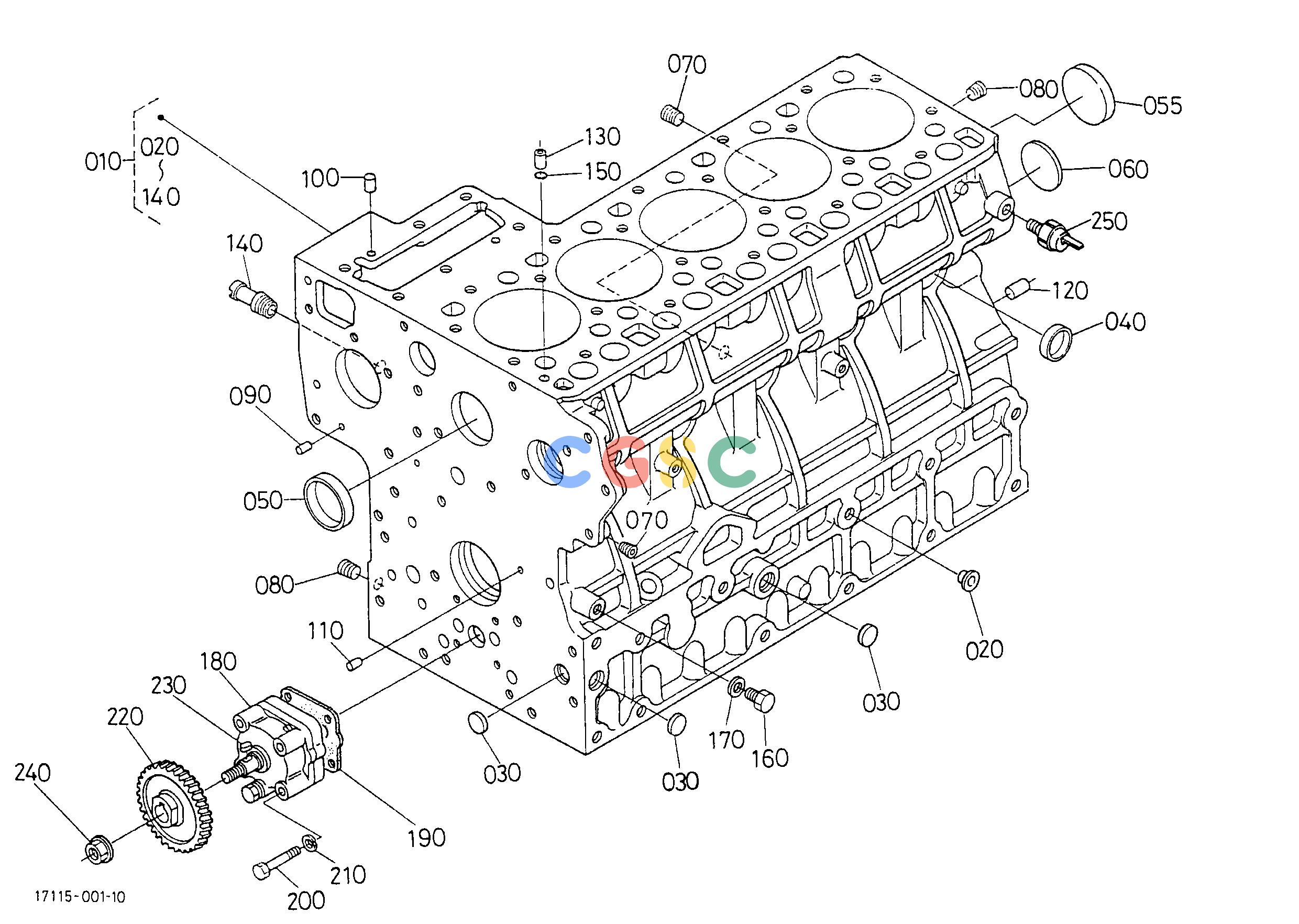 久保田零件查询T00102 CRANKCASE ENGINEEPC Kubota online