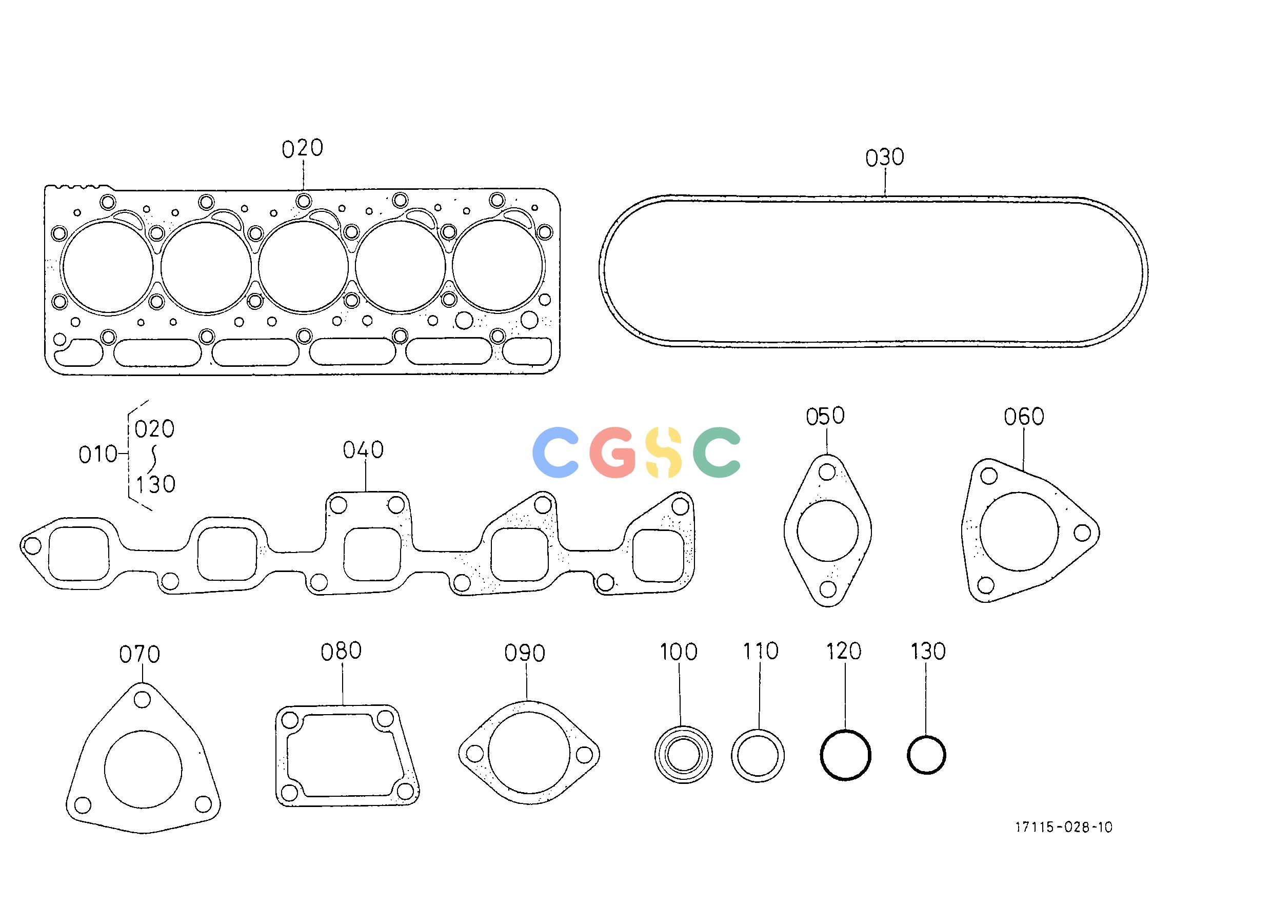 久保田零件查询T02602 UPPER GASKET KIT ENGINEEPC Kubota online